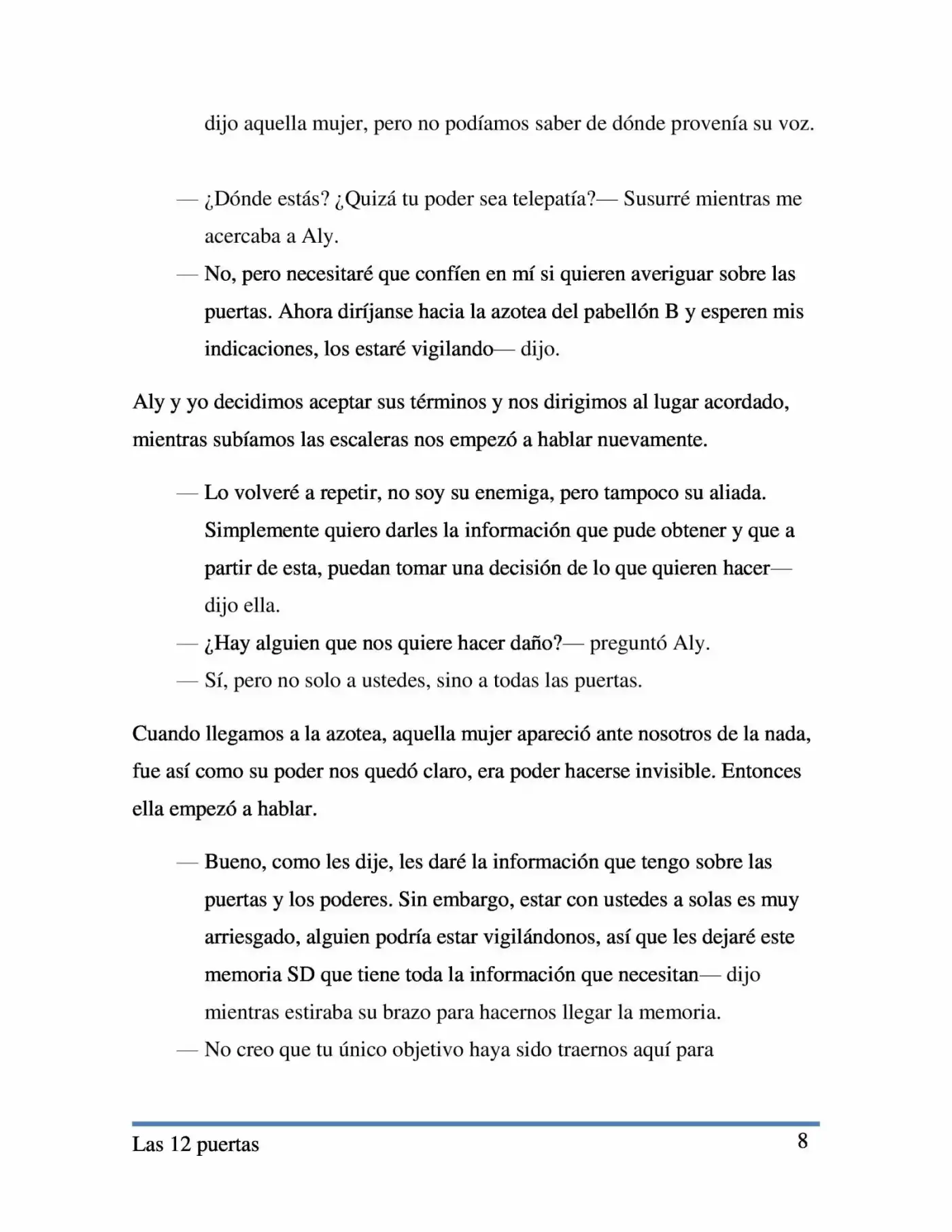 Las 12 Puertas. (Novela) capítulo 2 página 8
