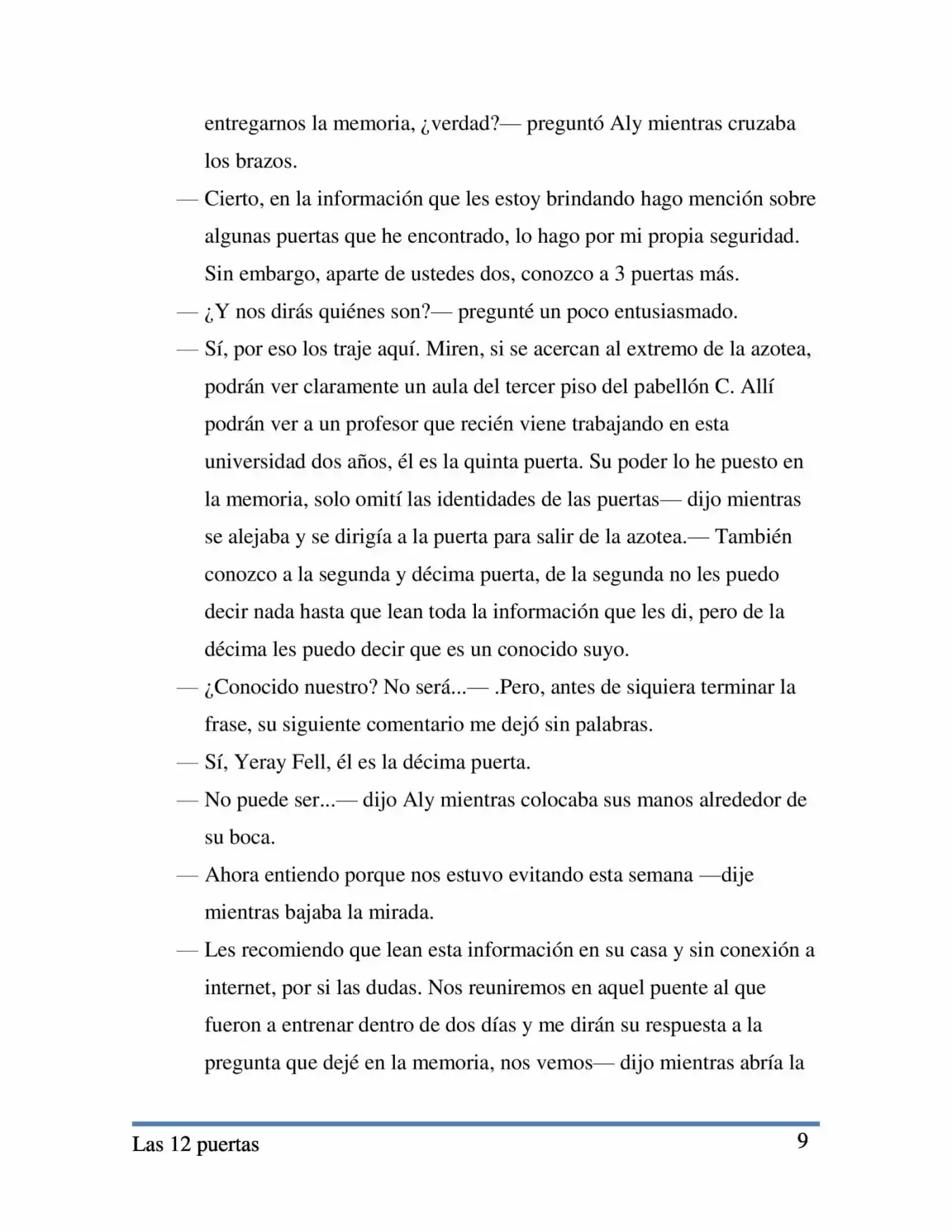Las 12 Puertas. (Novela) capítulo 2 página 9