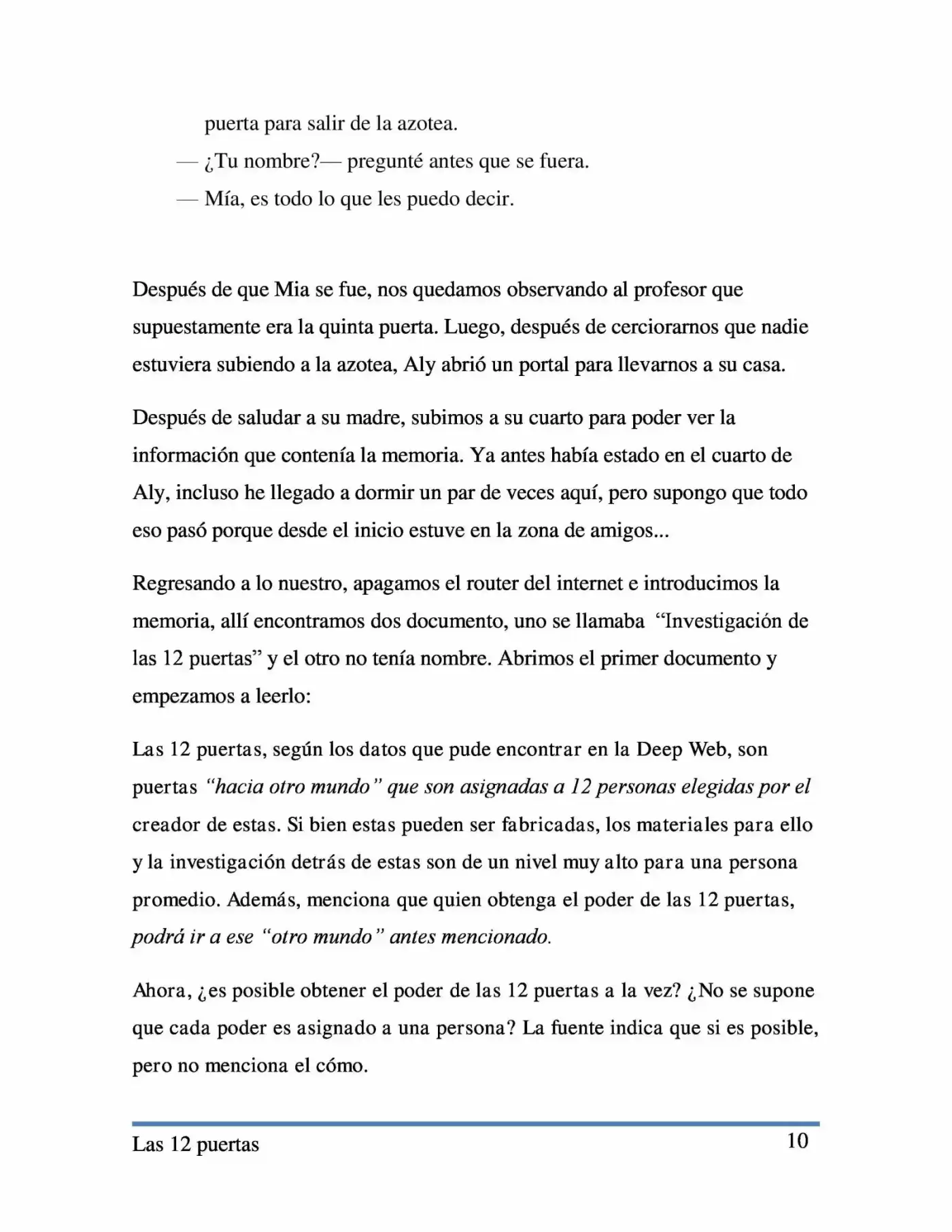 Las 12 Puertas. (Novela) capítulo 2 página 10
