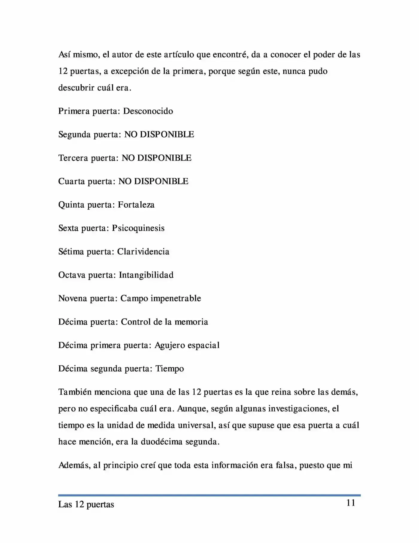 Las 12 Puertas. (Novela) capítulo 2 página 11
