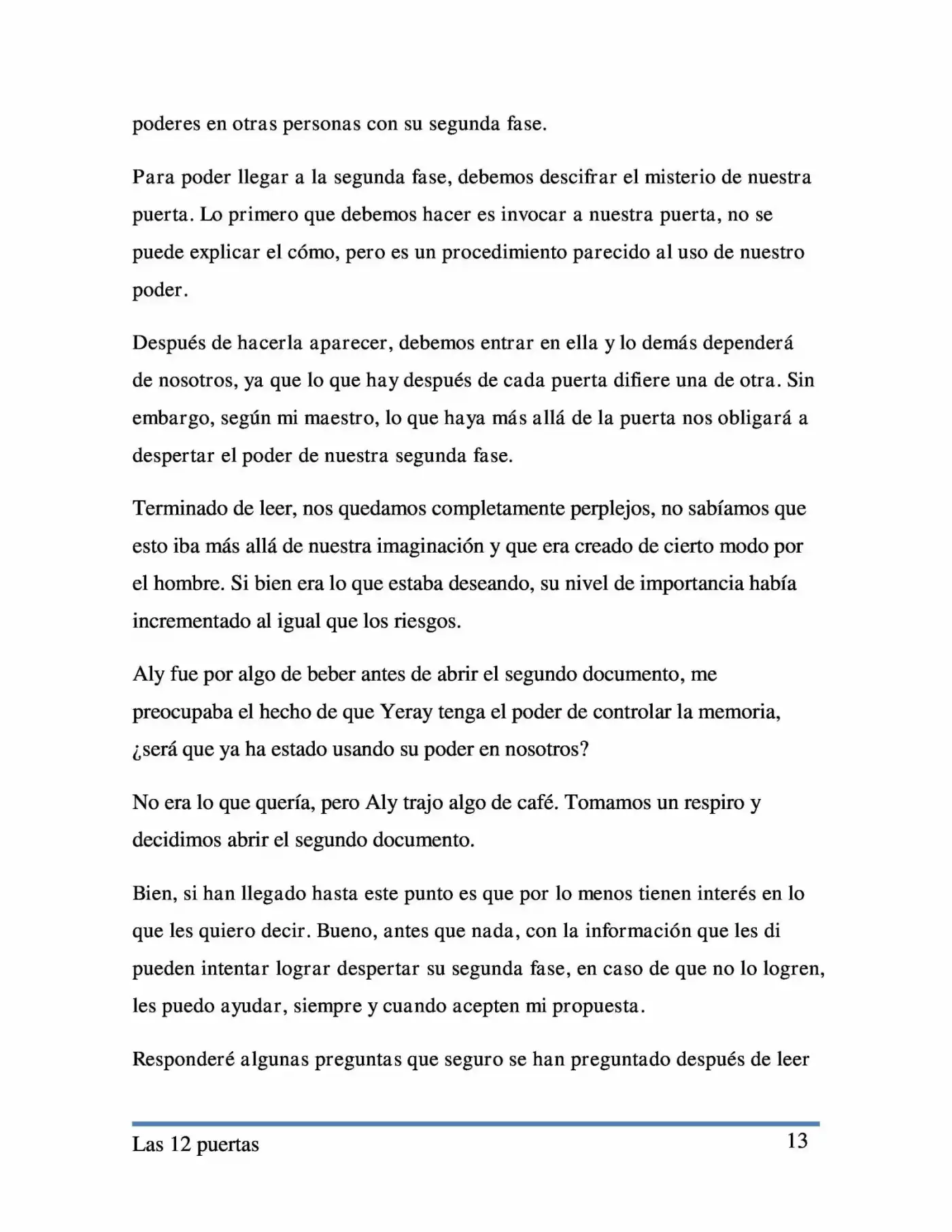 Las 12 Puertas. (Novela) capítulo 2 página 13