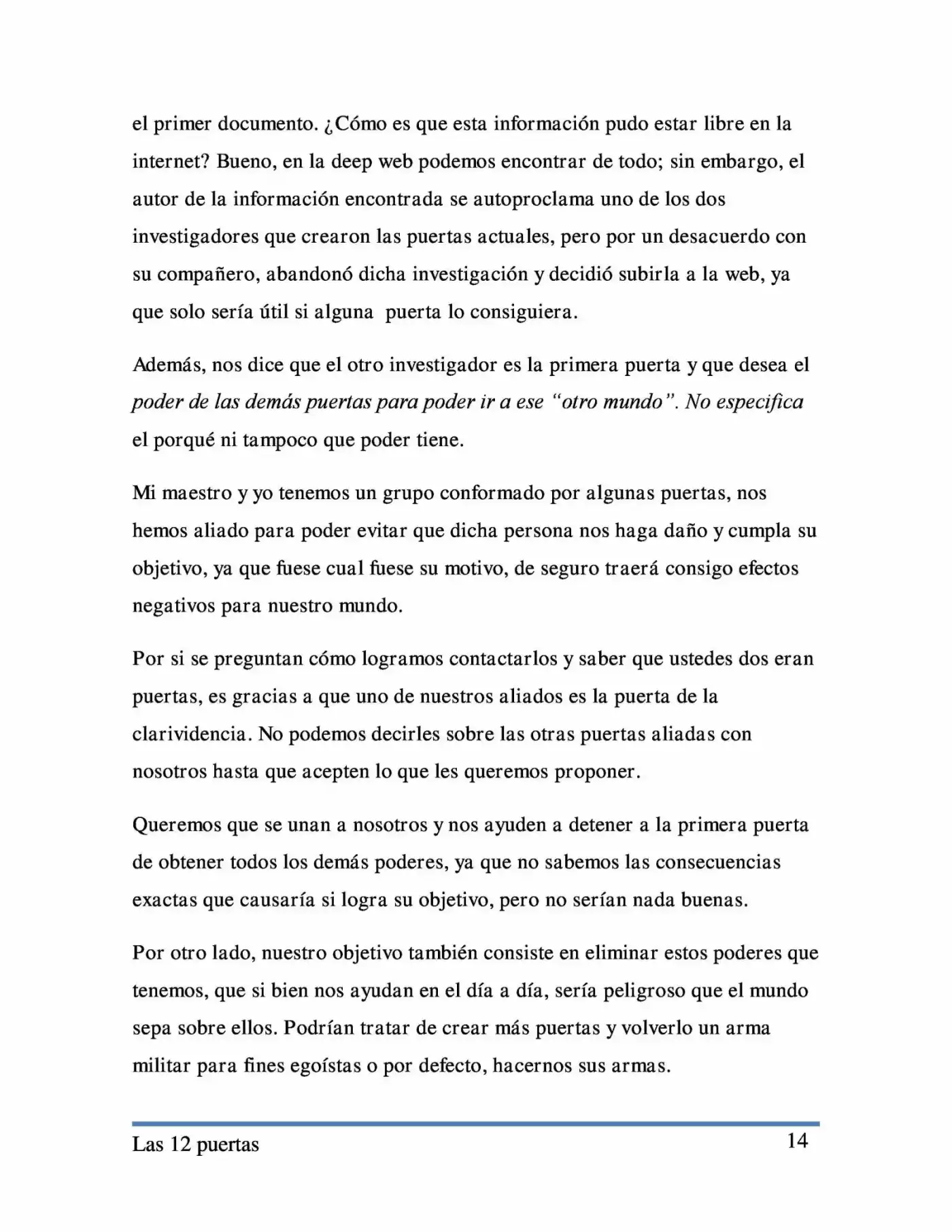 Las 12 Puertas. (Novela) capítulo 2 página 14