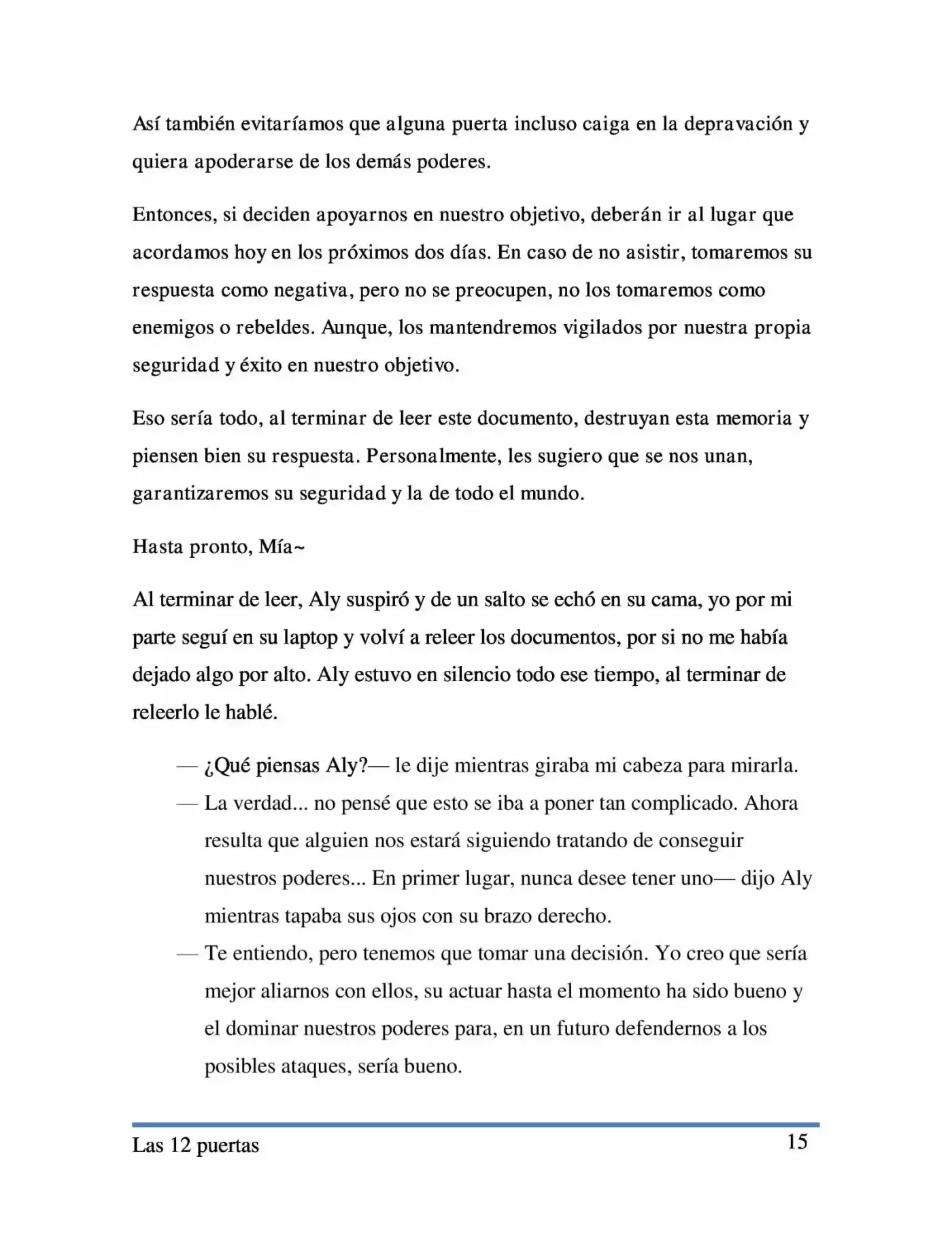 Las 12 Puertas. (Novela) capítulo 2 página 15