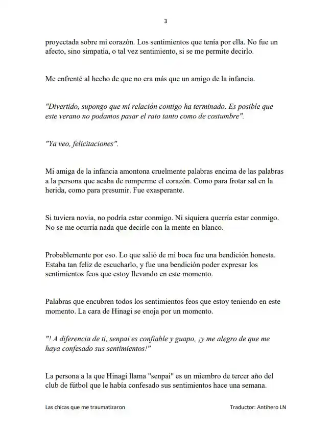Las Chicas Que Me Traumatizaron Me Están Mirando, Pero Desafortunadamente Es Demasiado Tarde. (Novela) - Capítulo  - Página 5 - LectorTMOo