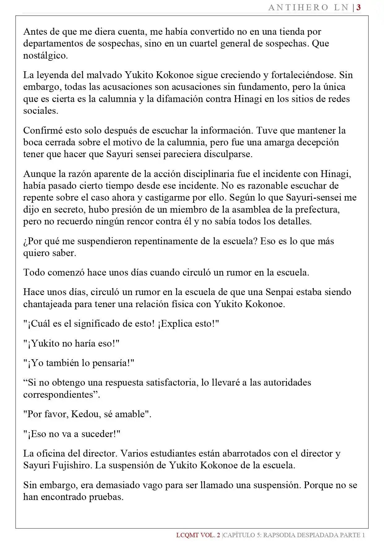 Las Chicas Que Me Traumatizaron Me Están Mirando, Pero Desafortunadamente Es Demasiado Tarde. (Novela) - Capítulo 15 - Página 5 - LectorTMOo