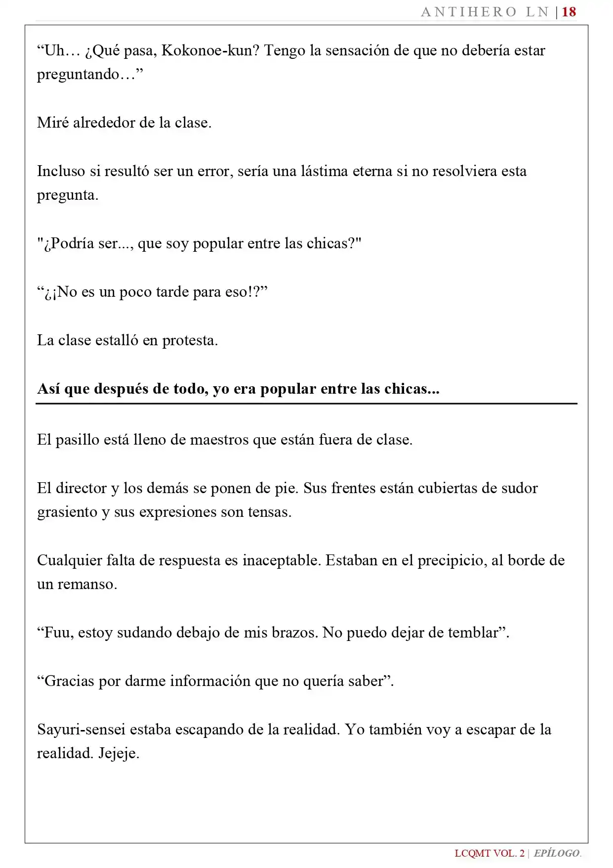 Las Chicas Que Me Traumatizaron Me Están Mirando, Pero Desafortunadamente Es Demasiado Tarde. (Novela) - Capítulo 19 - Página 22 - LectorTMOo