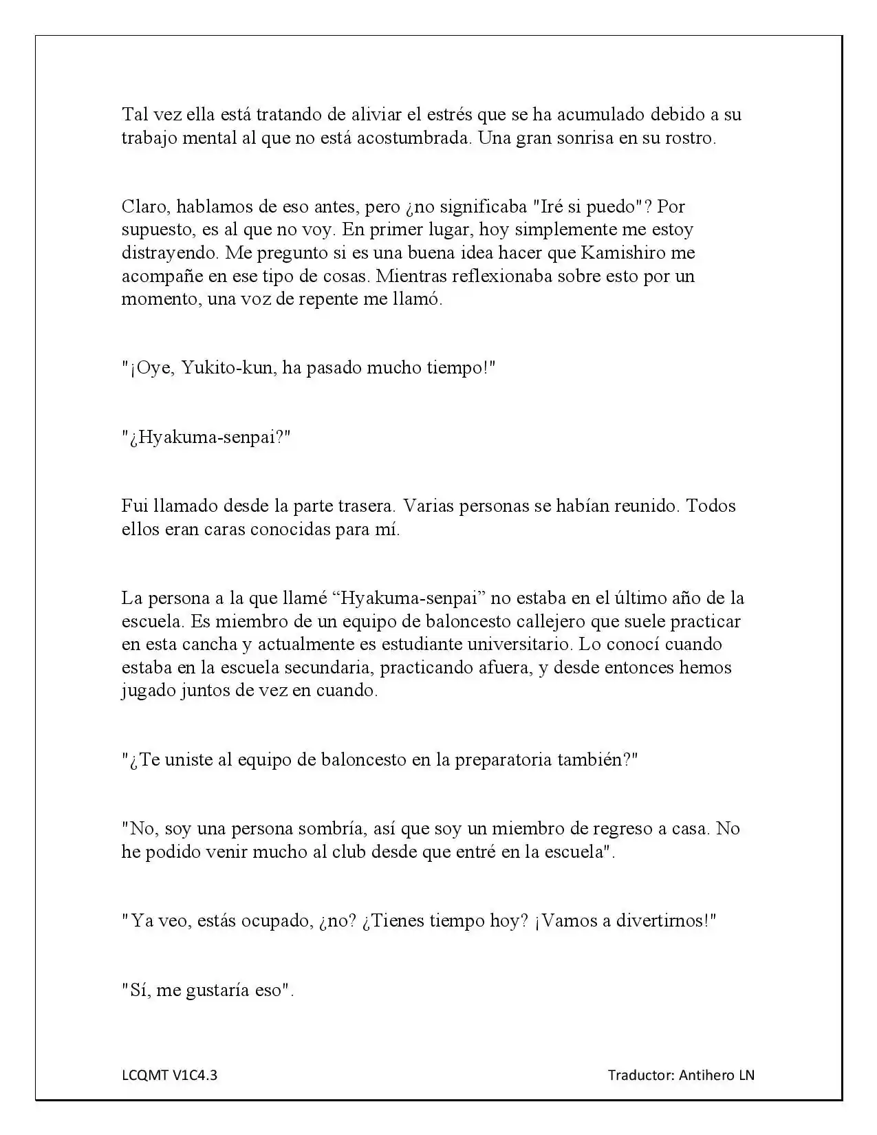 Las Chicas Que Me Traumatizaron Me Están Mirando, Pero Desafortunadamente Es Demasiado Tarde. (Novela) - Capítulo 4.20 - Página 4 - LectorTMOo