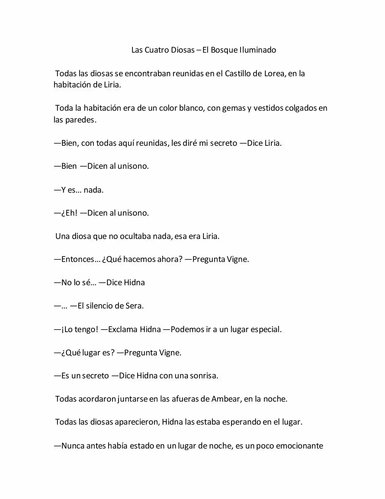 Las Cuatro Diosas (Novela) - Capítulo 7 - Página 1 - LectorTMOo