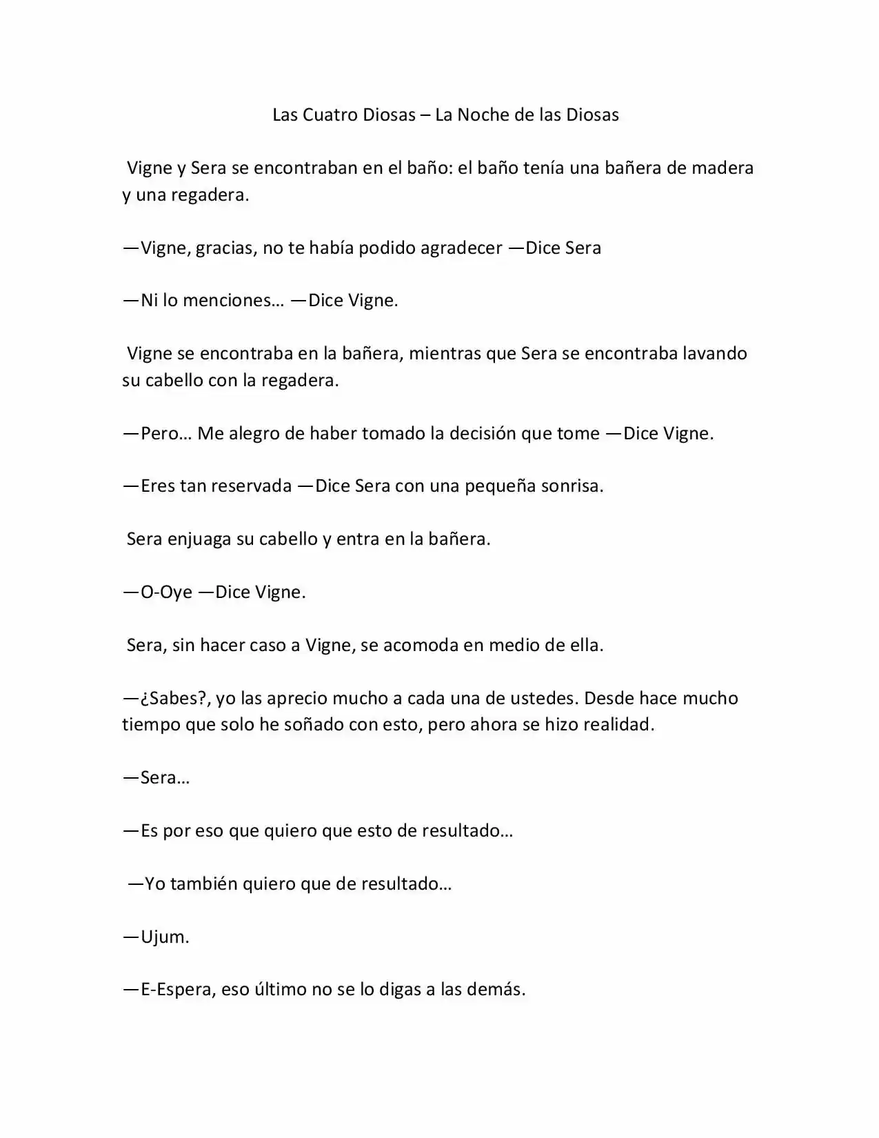 Las Cuatro Diosas (Novela) - Capítulo 8 - Página 1 - LectorTMOo