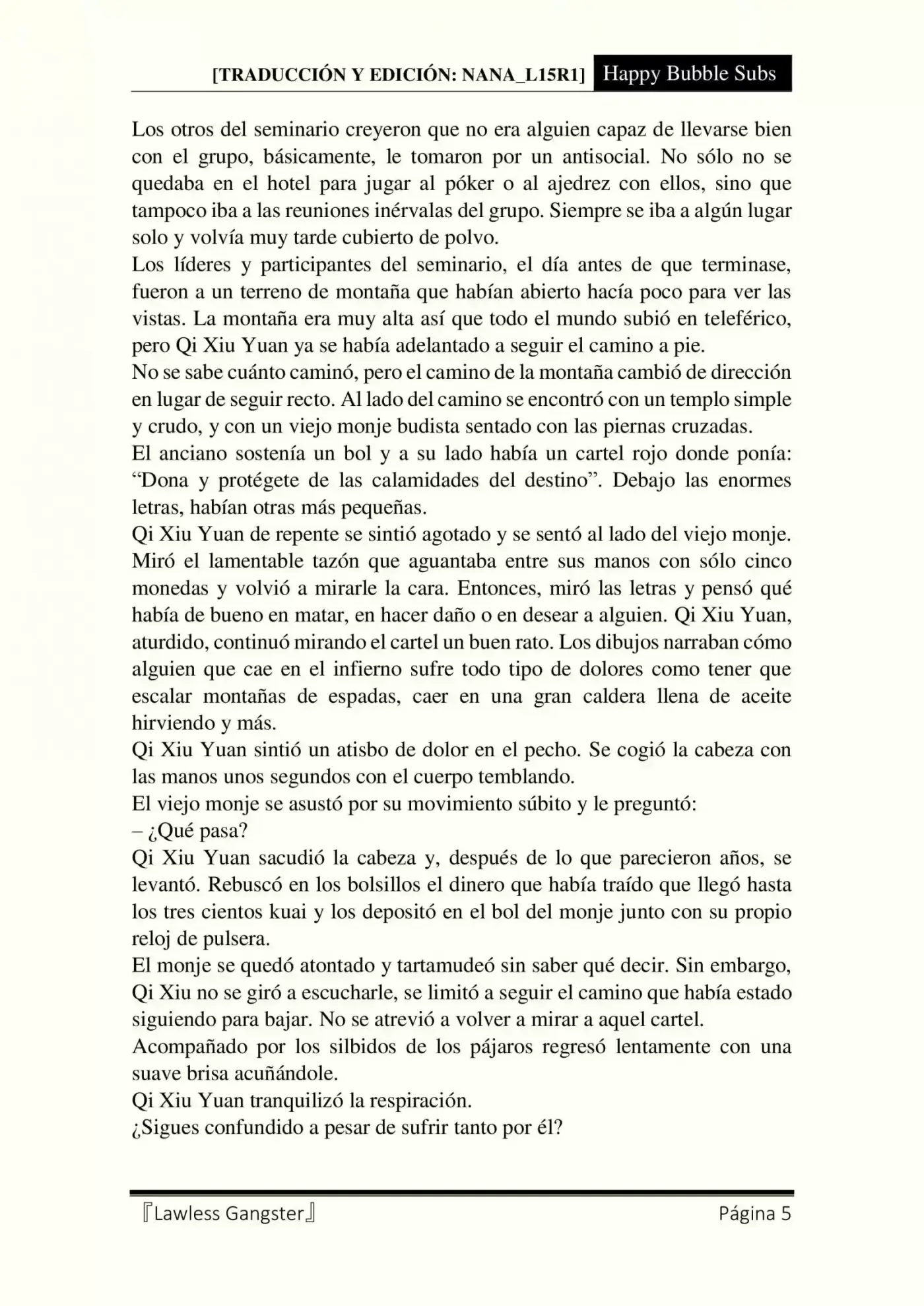 Lawless Gangster (Novela) - Capítulo 11 - Página 5 - LectorTMOo