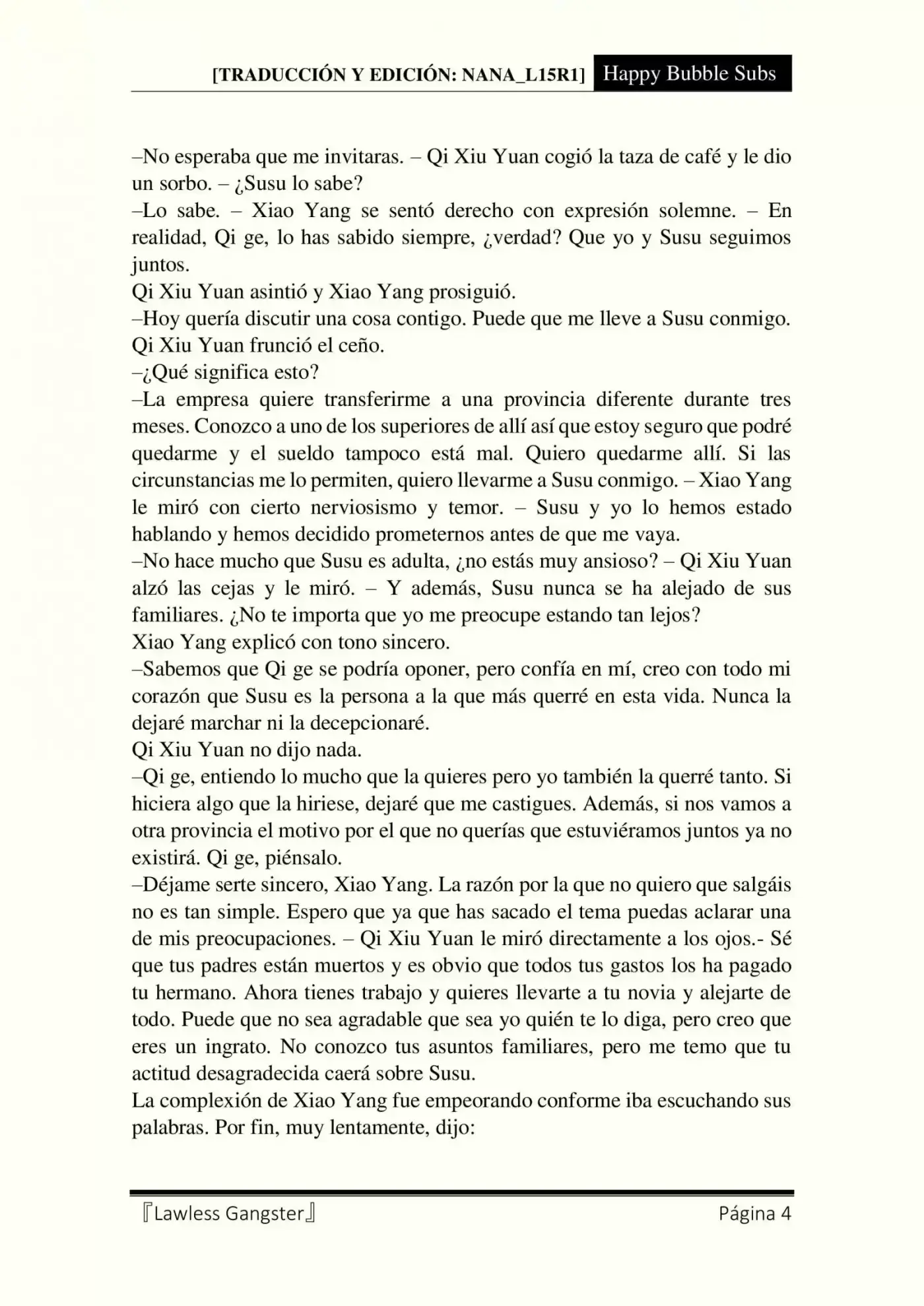 Lawless Gangster (Novela) - Capítulo 13 - Página 4 - LectorTMOo