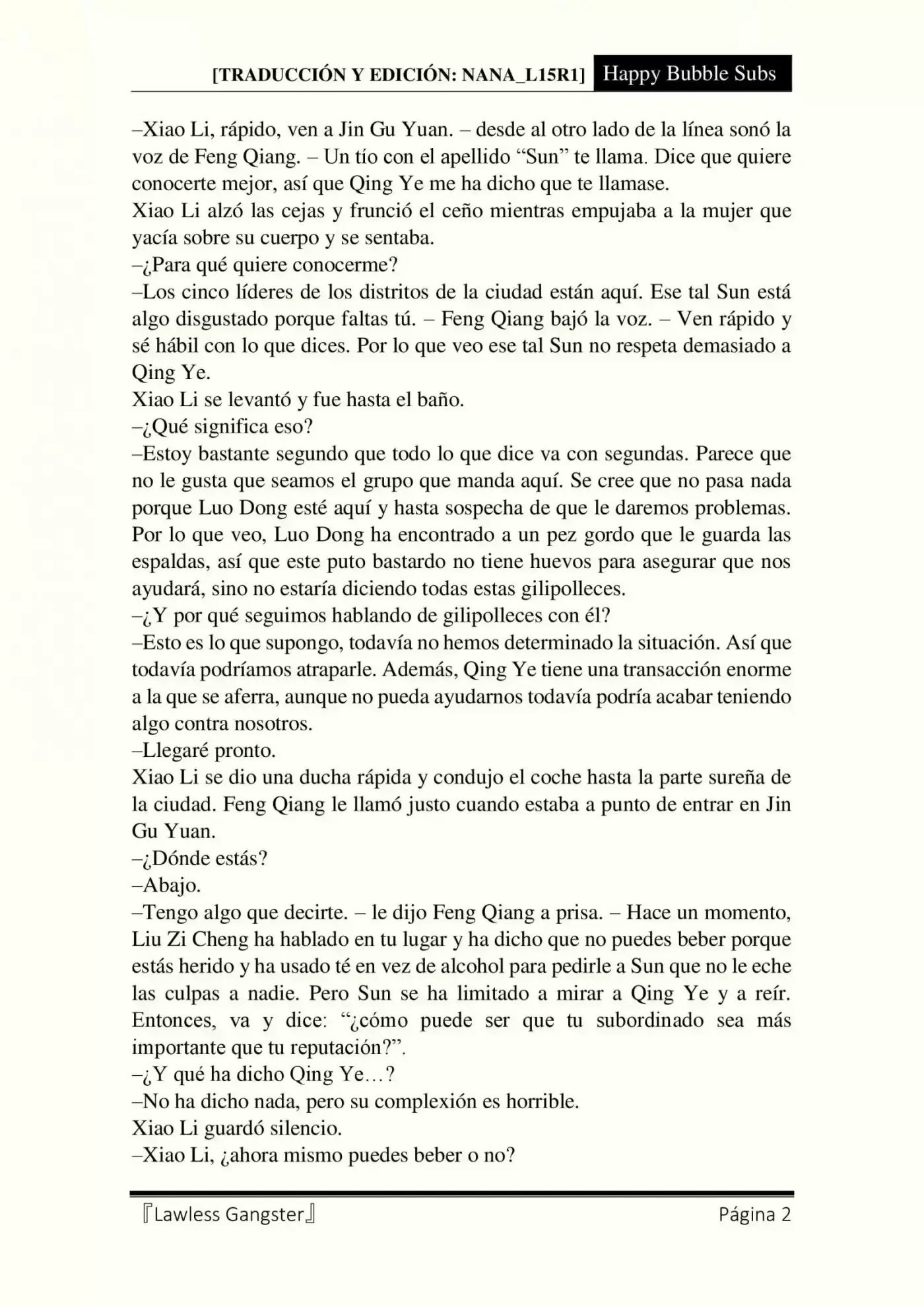 Lawless Gangster (Novela) - Capítulo 19 - Página 2 - LectorTMOo