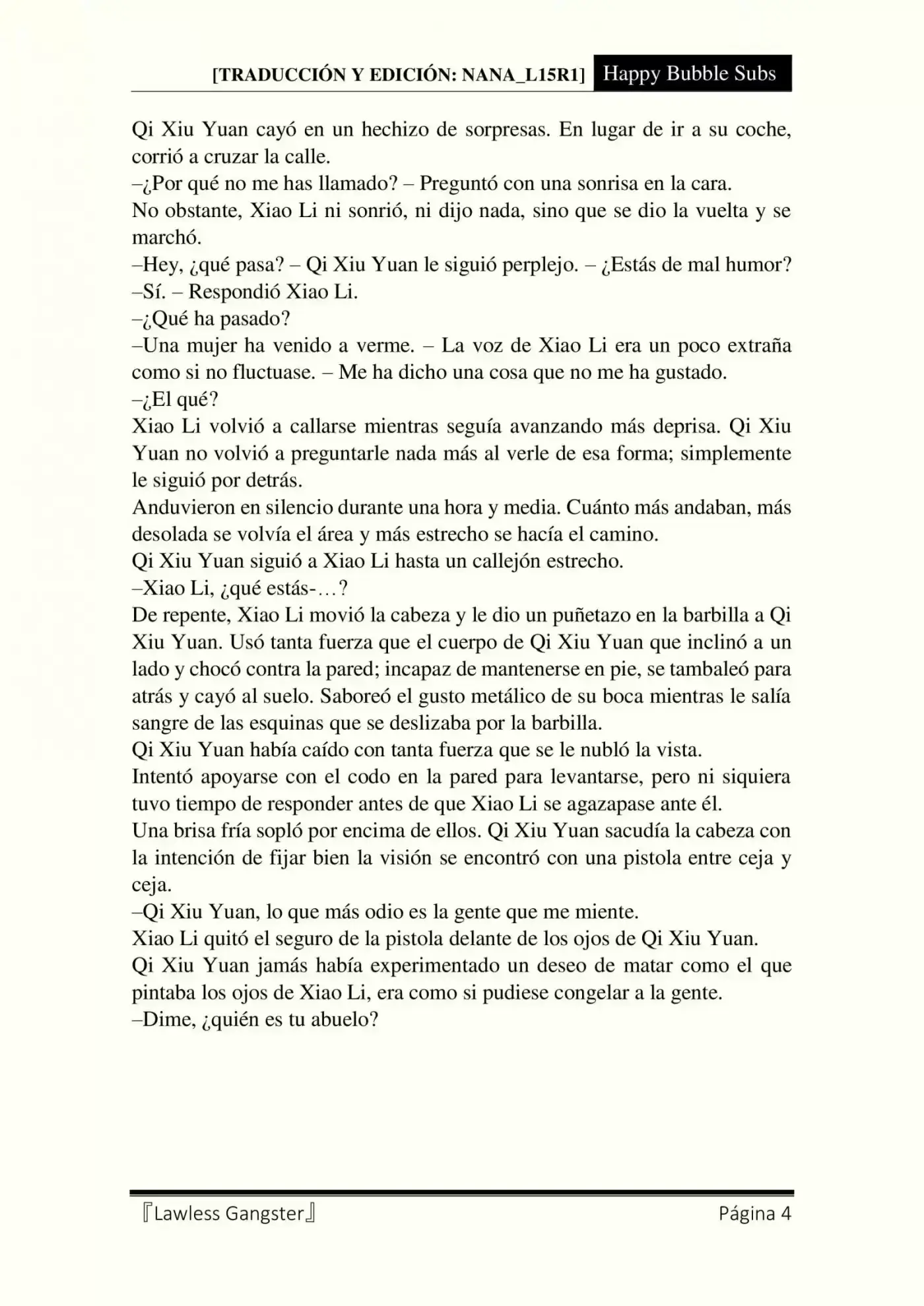 Lawless Gangster (Novela) - Capítulo 22 - Página 4 - LectorTMOo