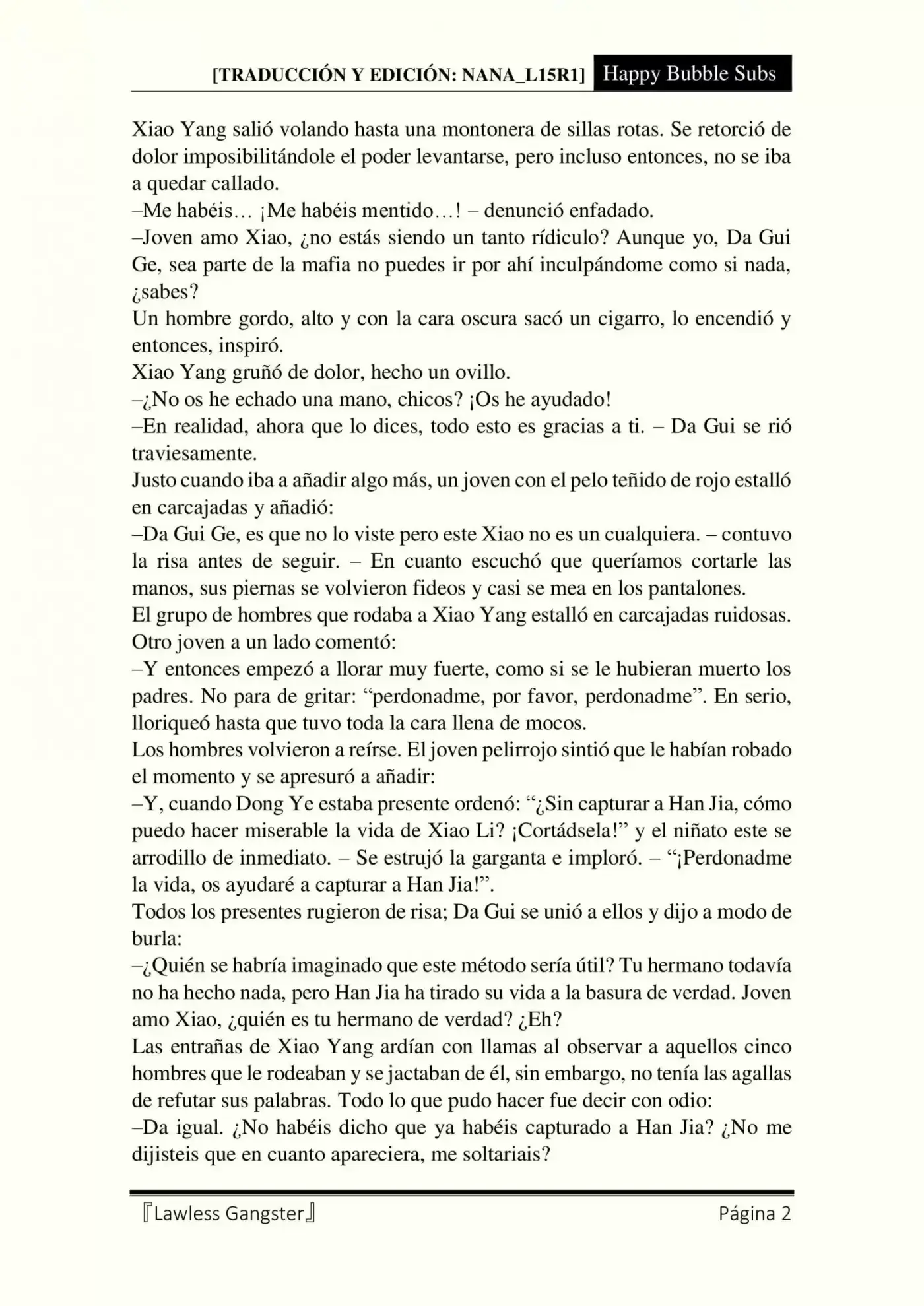 Lawless Gangster (Novela) - Capítulo 29 - Página 2 - LectorTMOo