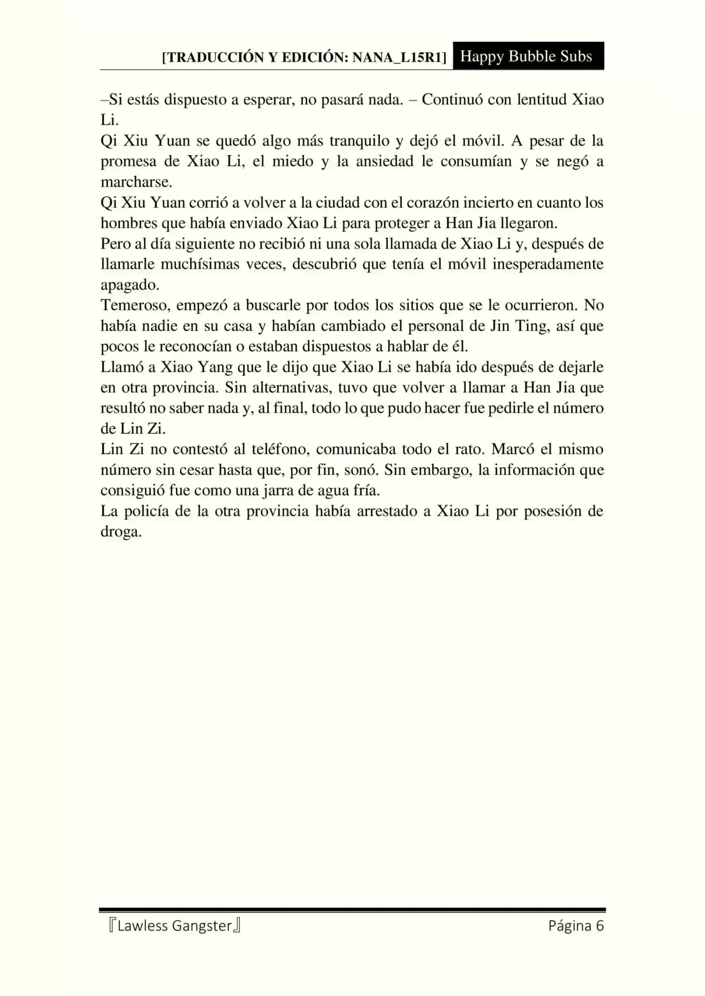 Lawless Gangster (Novela) - Capítulo 42 - Página 6 - LectorTMOo