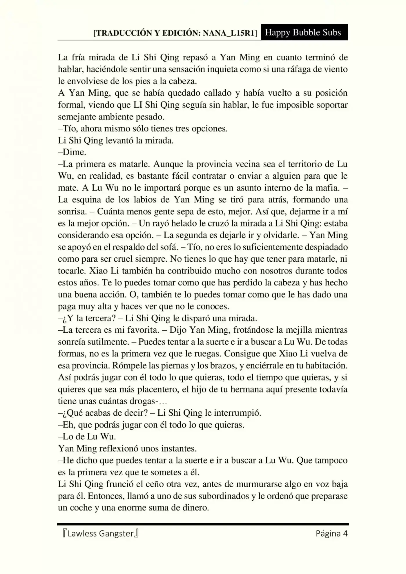 Lawless Gangster (Novela) - Capítulo 43 - Página 4 - LectorTMOo