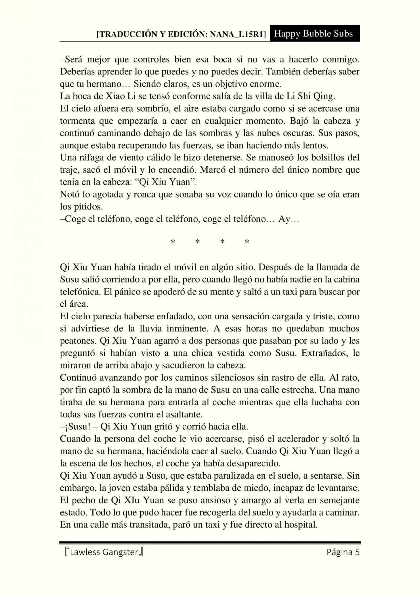 Lawless Gangster (Novela) - Capítulo 45 - Página 5 - LectorTMOo