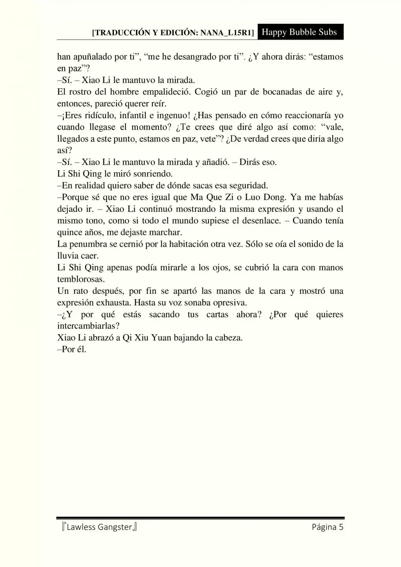 Lawless Gangster (Novela) - Capítulo 54 - Página 5 - LectorTMOo