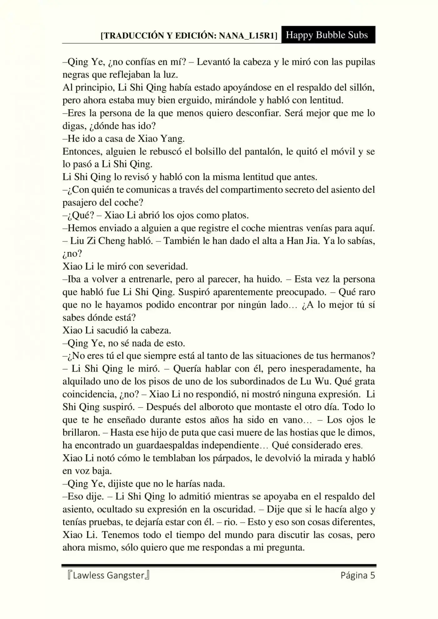 Lawless Gangster (Novela) - Capítulo 62 - Página 5 - LectorTMOo