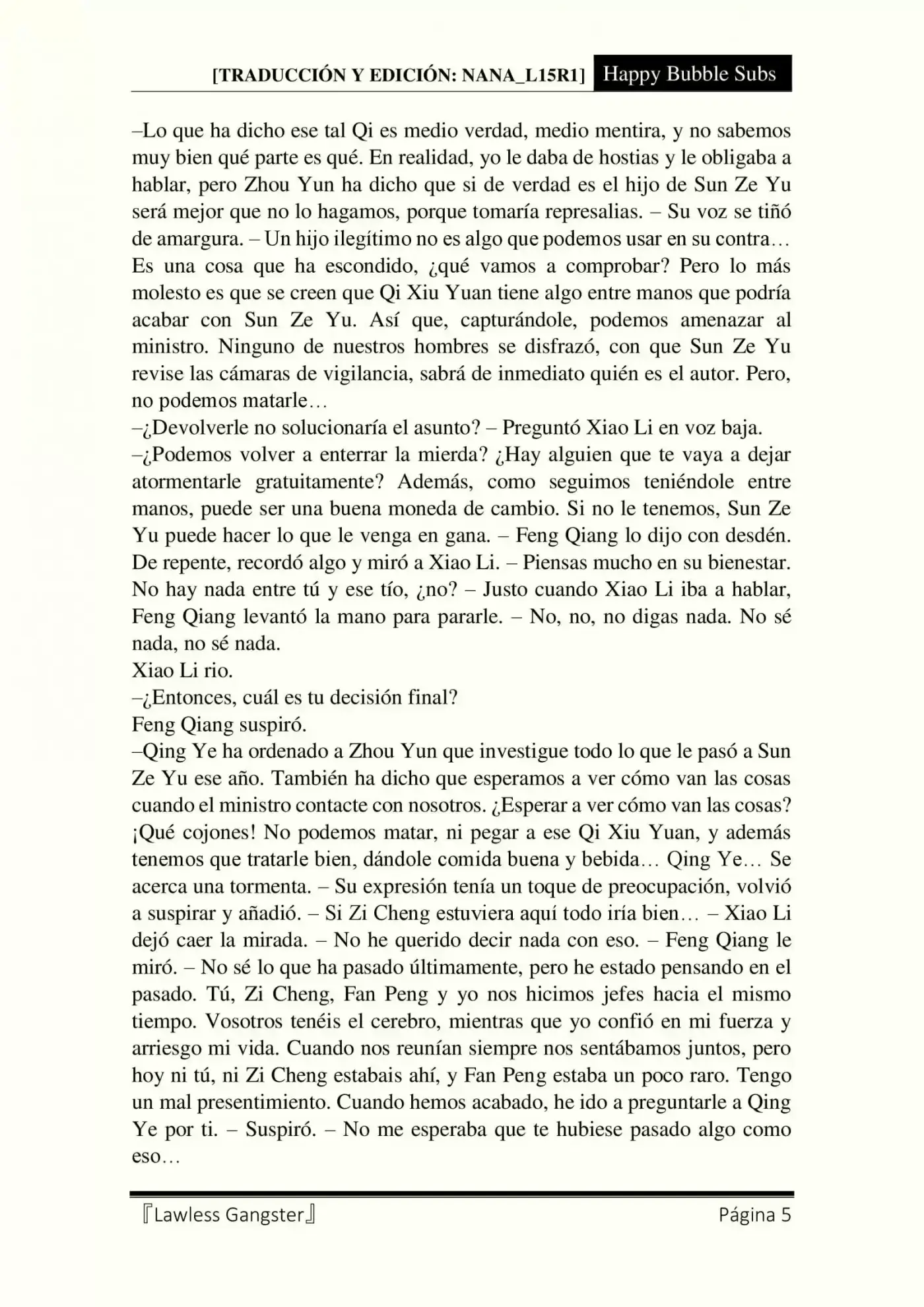 Lawless Gangster (Novela) - Capítulo 70 - Página 5 - LectorTMOo