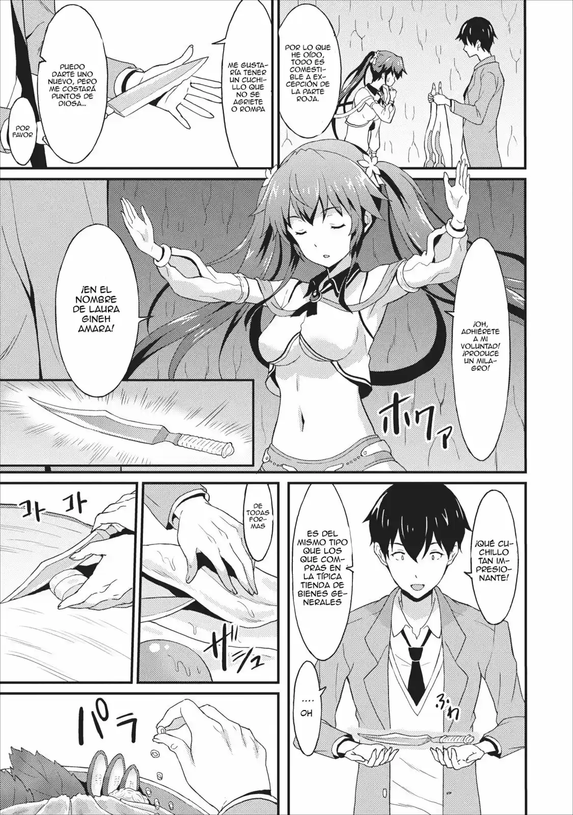 LEVEL UP JUST BY EATING! ~I'M PEERLESS IN ANOTHER WORLD WITH A USELESS GODDESS~ - Capítulo 1 - Página 35 - LectorTMOo