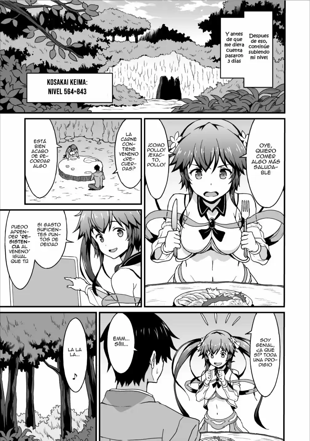 LEVEL UP JUST BY EATING! ~I'M PEERLESS IN ANOTHER WORLD WITH A USELESS GODDESS~ - Capítulo 3 - Página 9 - LectorTMOo