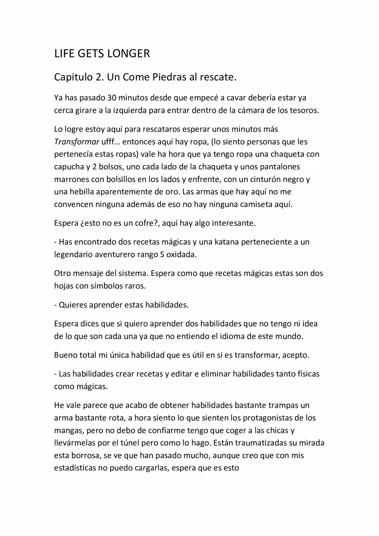 Life Gets Longer (Novela) - Capítulo 2 - Página 1 - LectorTMOo