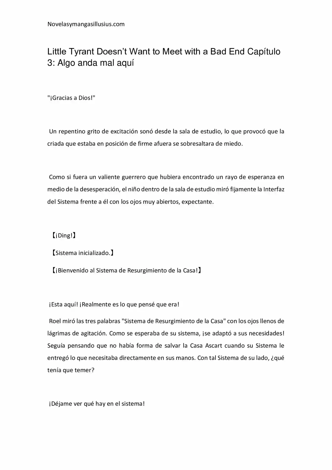 Little Tyrant Doesn't Want To Meet With A Bad End (Novela) - Capítulo 3 - Página 1 - LectorTMOo