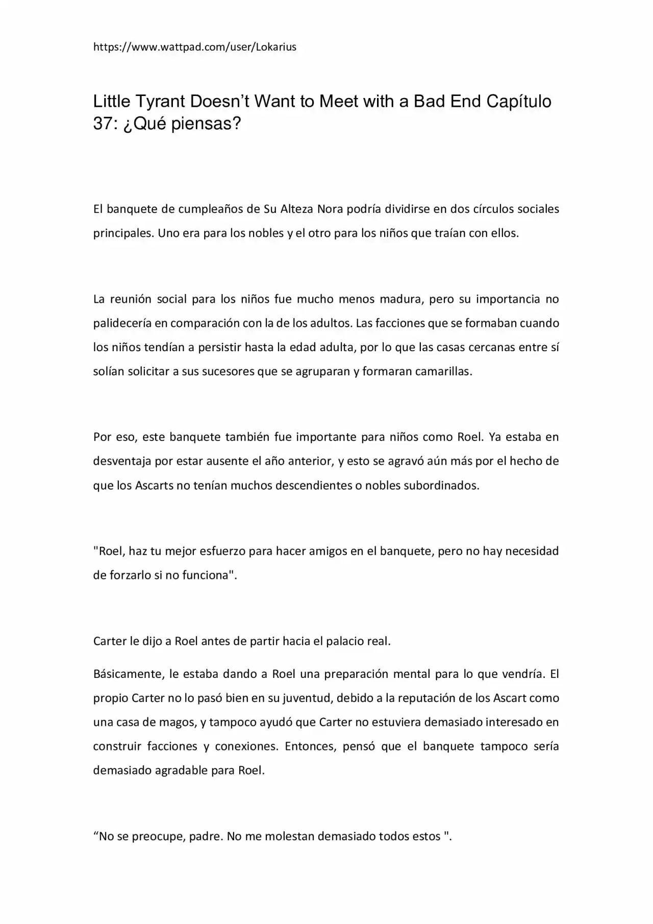 Little Tyrant Doesn't Want To Meet With A Bad End (Novela) - Capítulo 37 - Página 1 - LectorTMOo