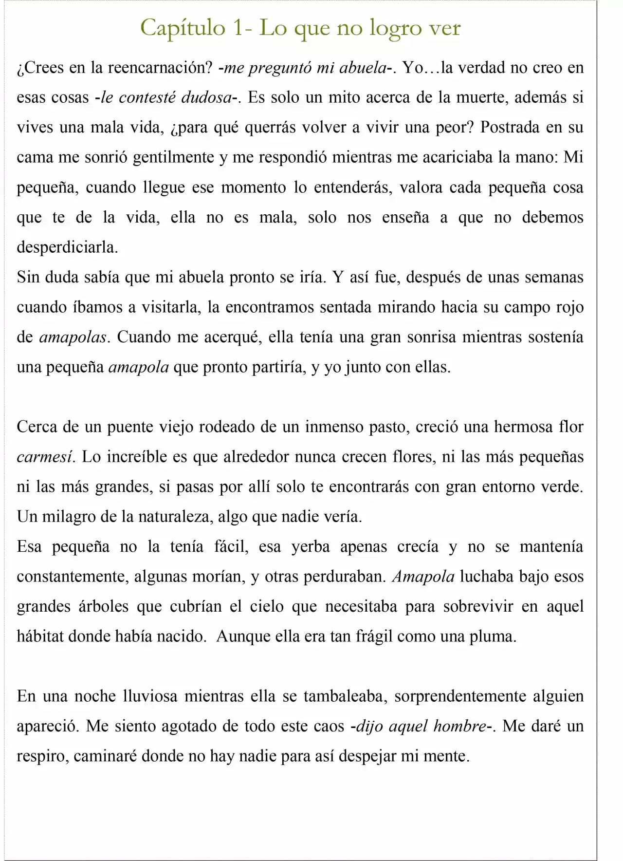 Lo Que No Logro Ver (Novela) capítulo 1 página 3