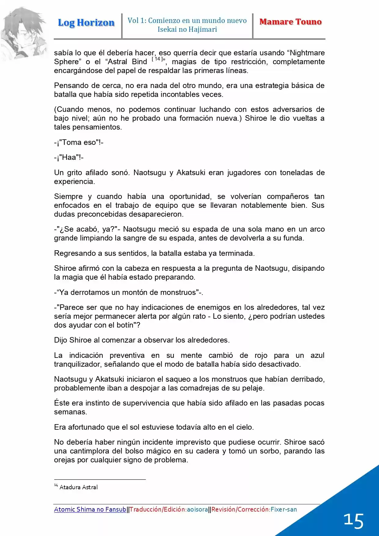 Log Horizon (Novela) - Capítulo  - Página 7 - LectorTMOo