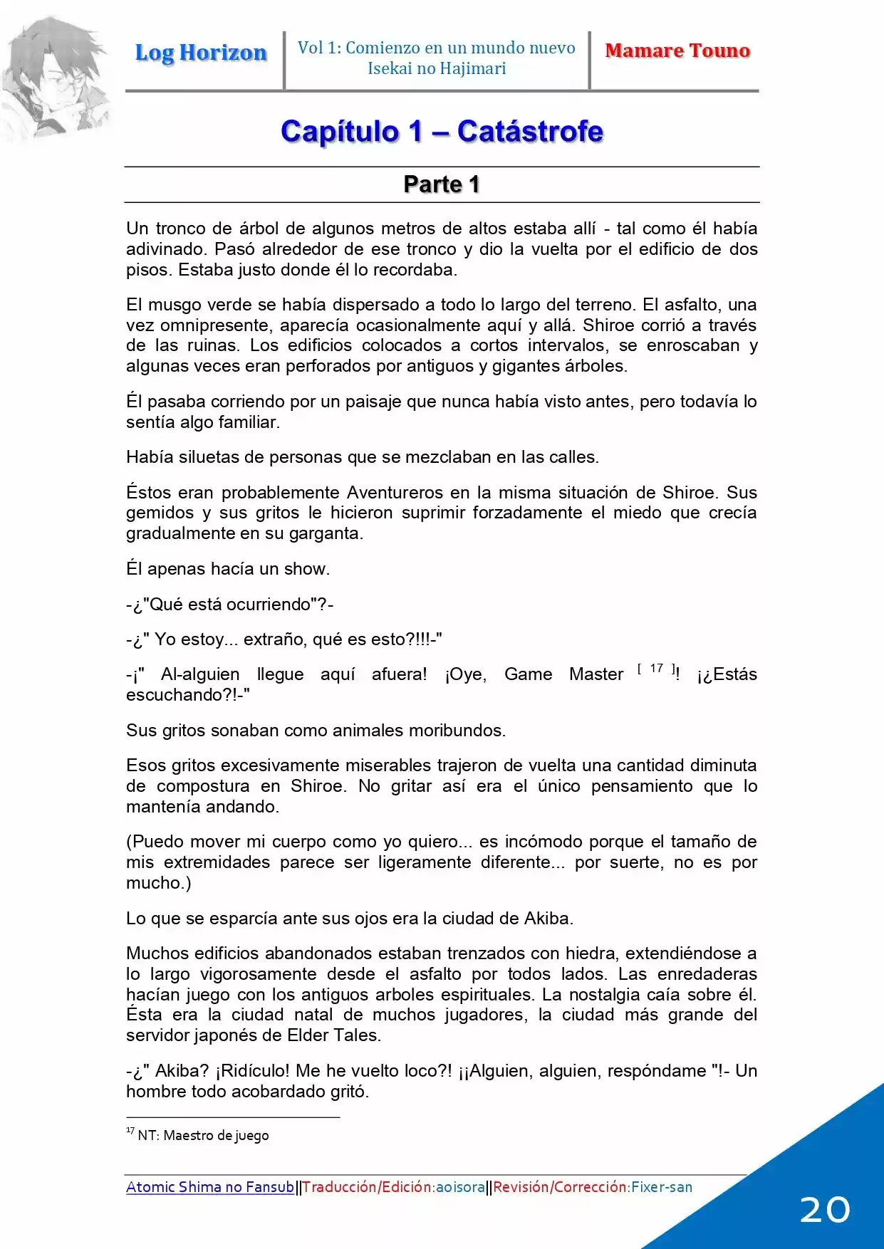 Log Horizon (Novela) - Capítulo 1 - Página 5 - LectorTMOo