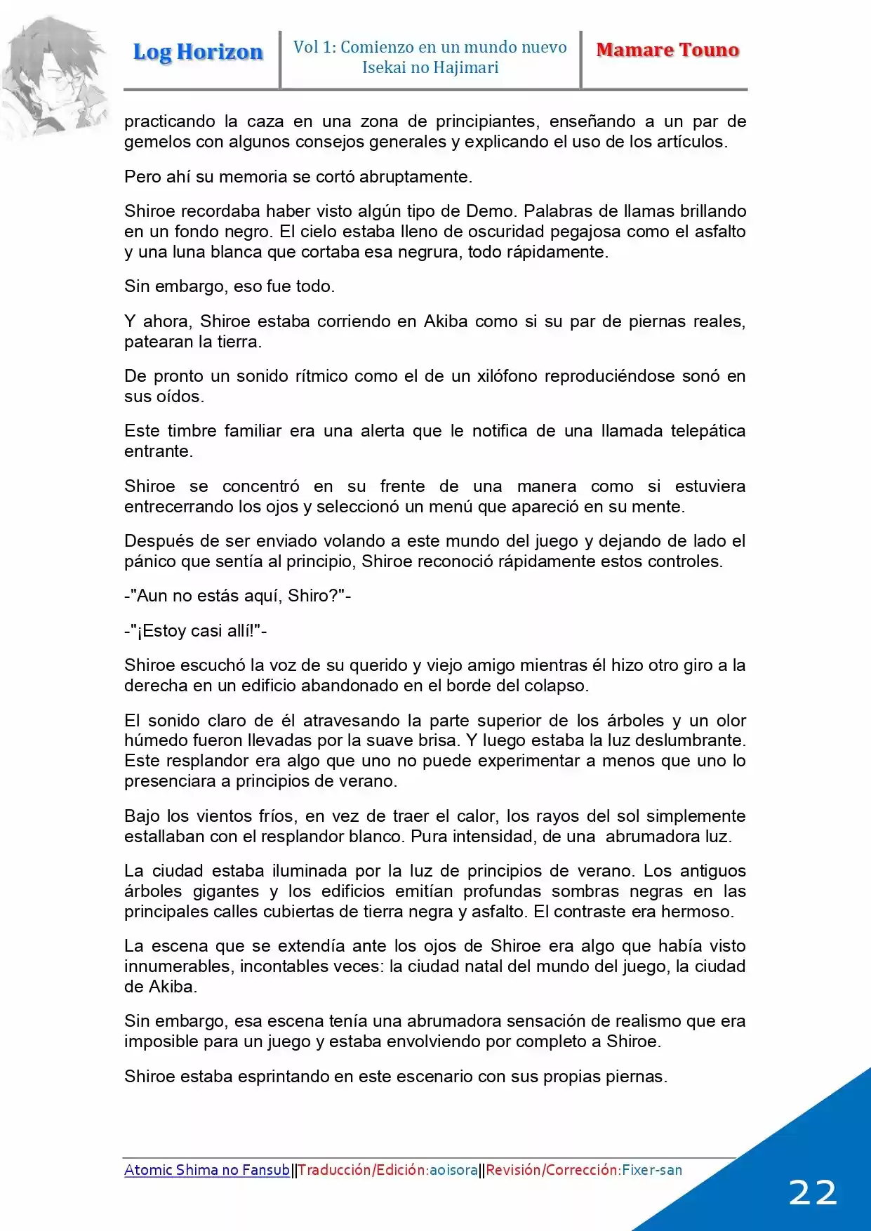 Log Horizon (Novela) - Capítulo 1 - Página 7 - LectorTMOo