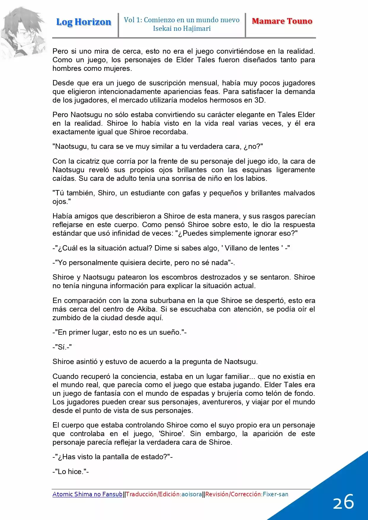 Log Horizon (Novela) - Capítulo 1 - Página 13 - LectorTMOo