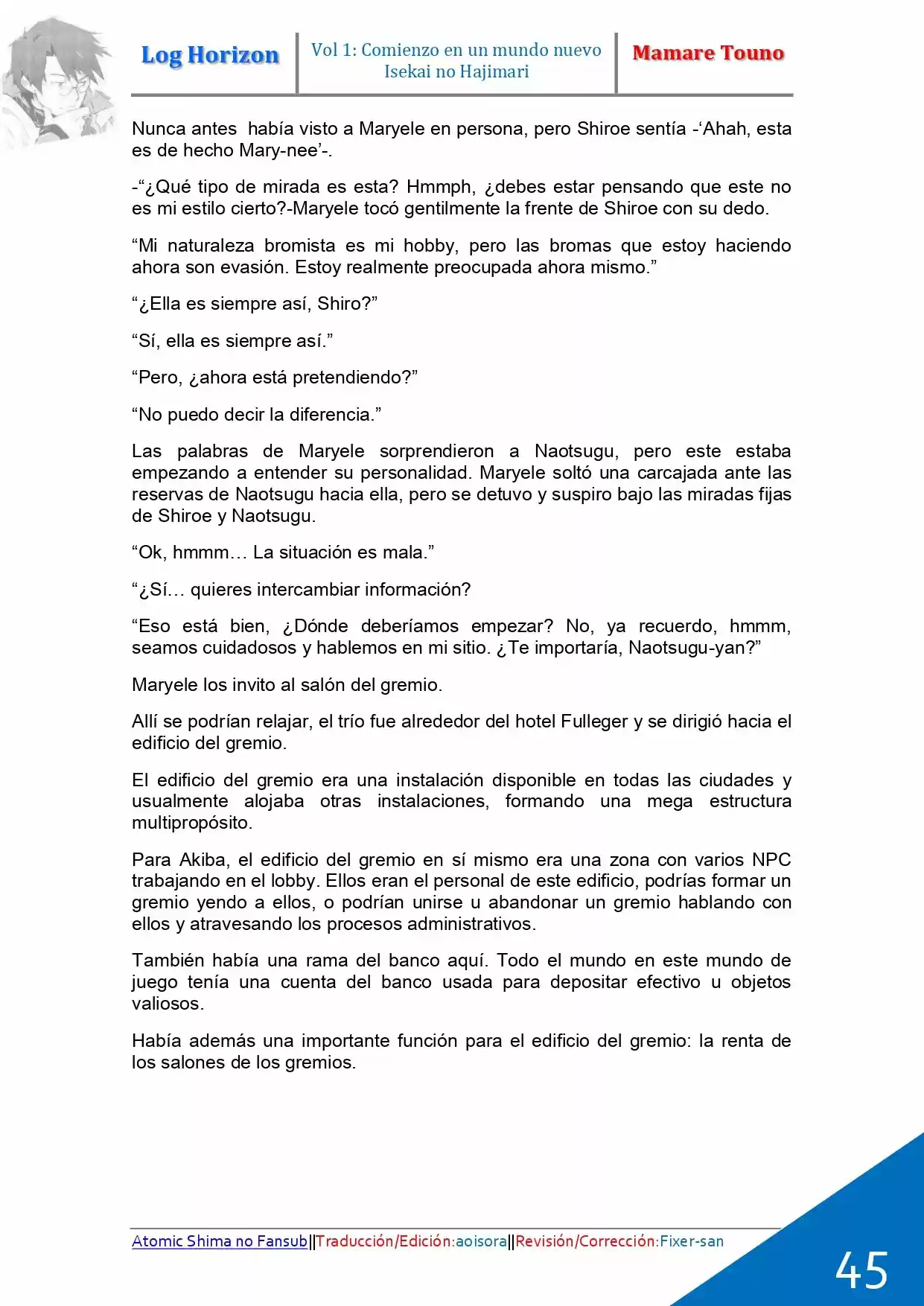 Log Horizon (Novela) - Capítulo 1 - Página 34 - LectorTMOo