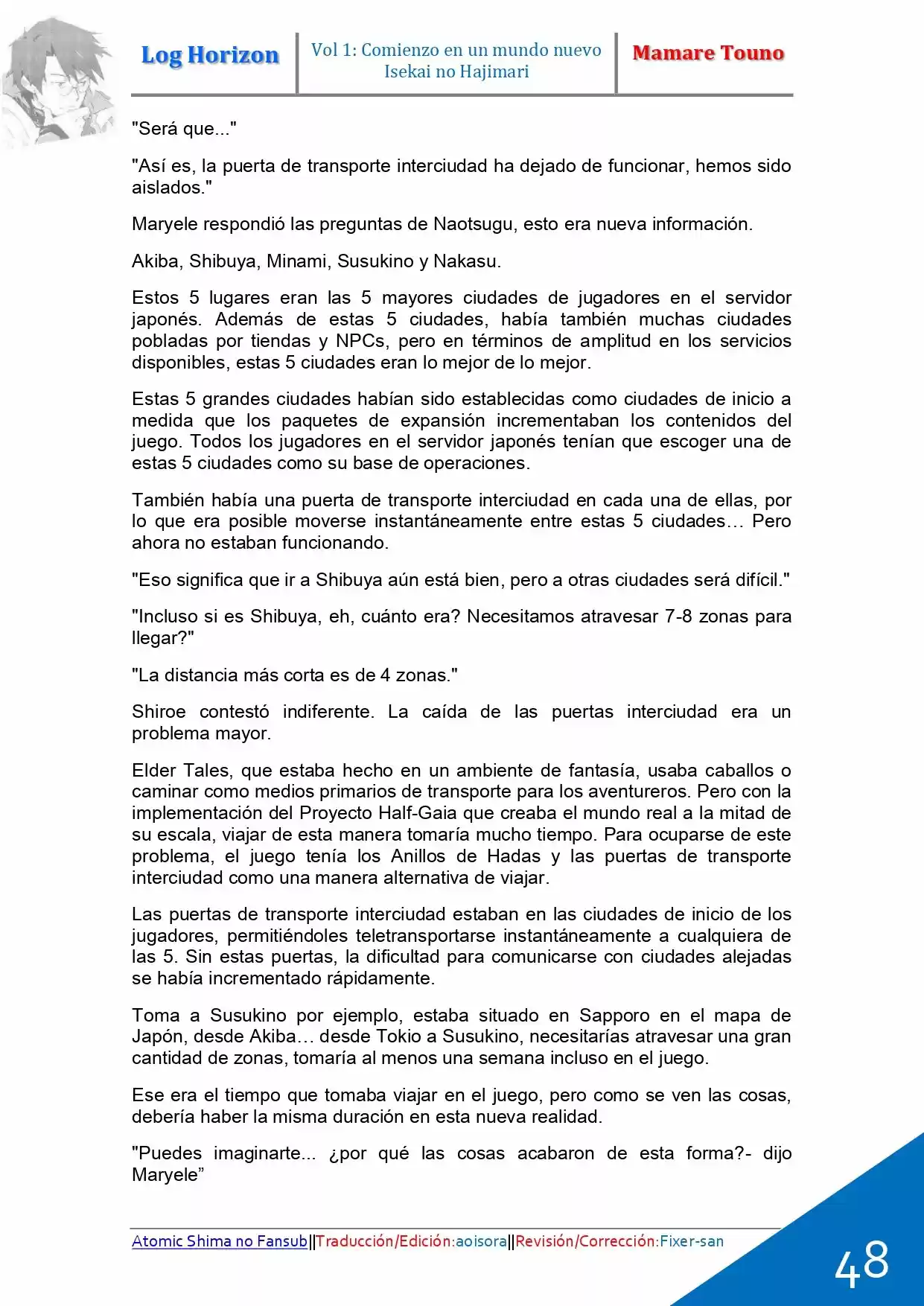 Log Horizon (Novela) - Capítulo 1 - Página 37 - LectorTMOo