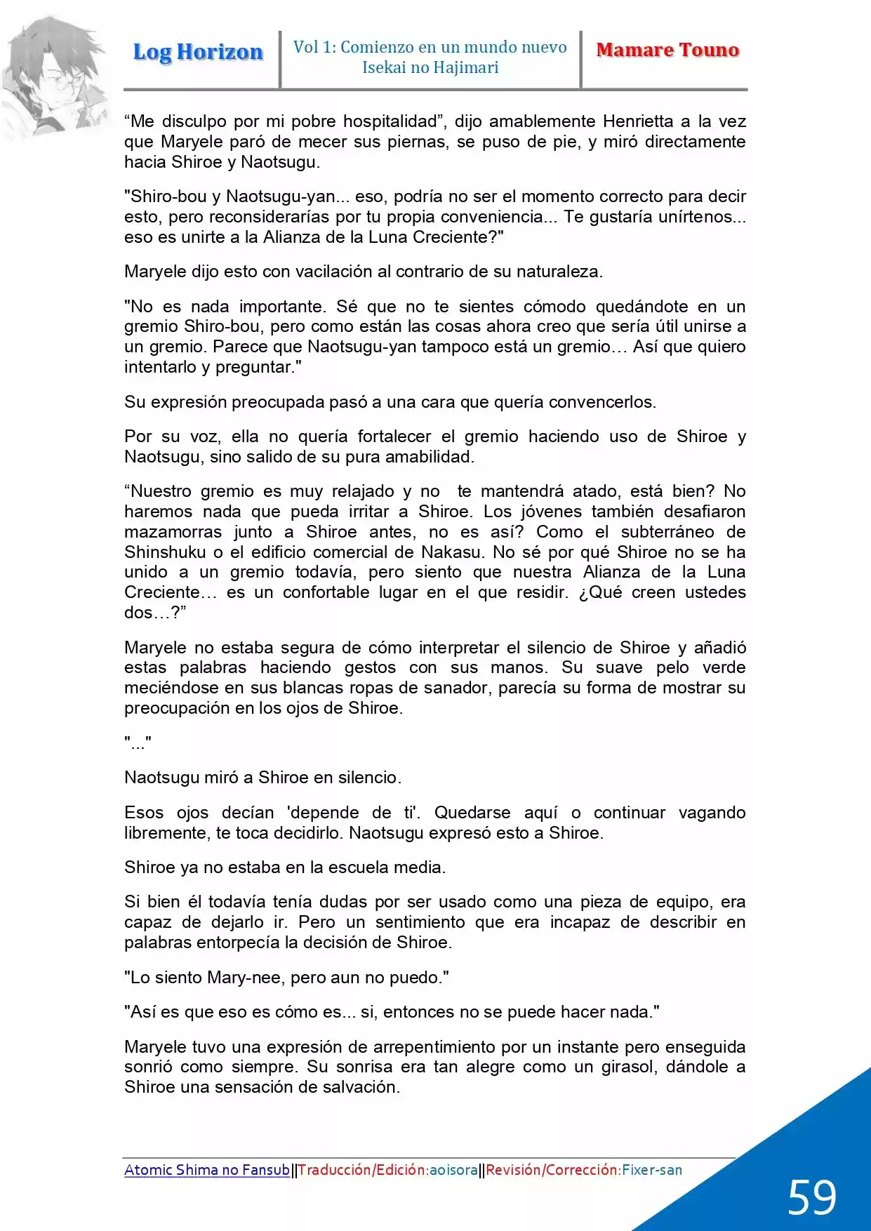 Log Horizon (Novela) - Capítulo 1 - Página 54 - LectorTMOo