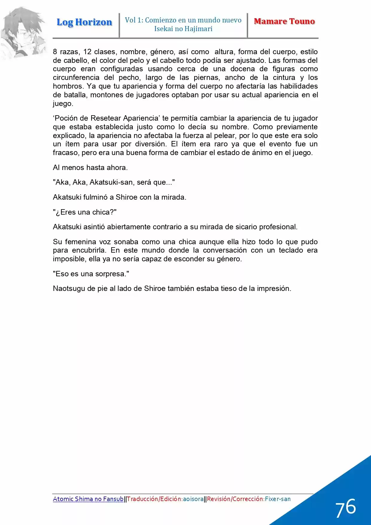 Log Horizon (Novela) - Capítulo 2 - Página 16 - LectorTMOo