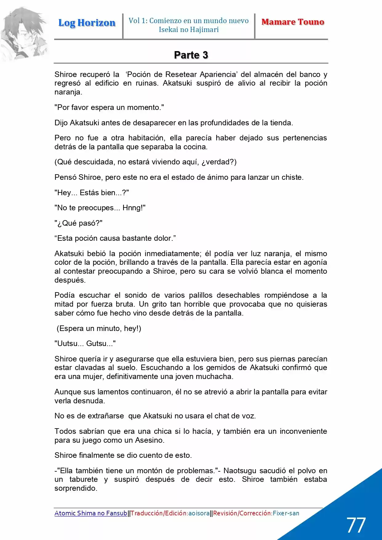 Log Horizon (Novela) - Capítulo 2 - Página 17 - LectorTMOo