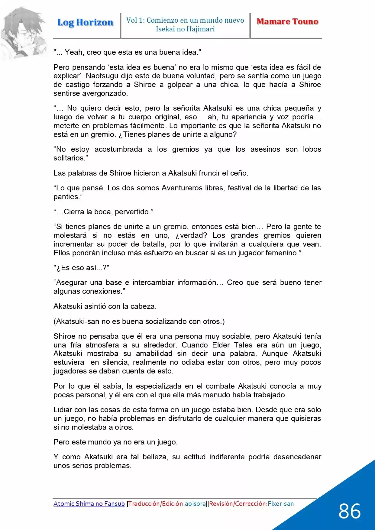 Log Horizon (Novela) - Capítulo 2 - Página 26 - LectorTMOo