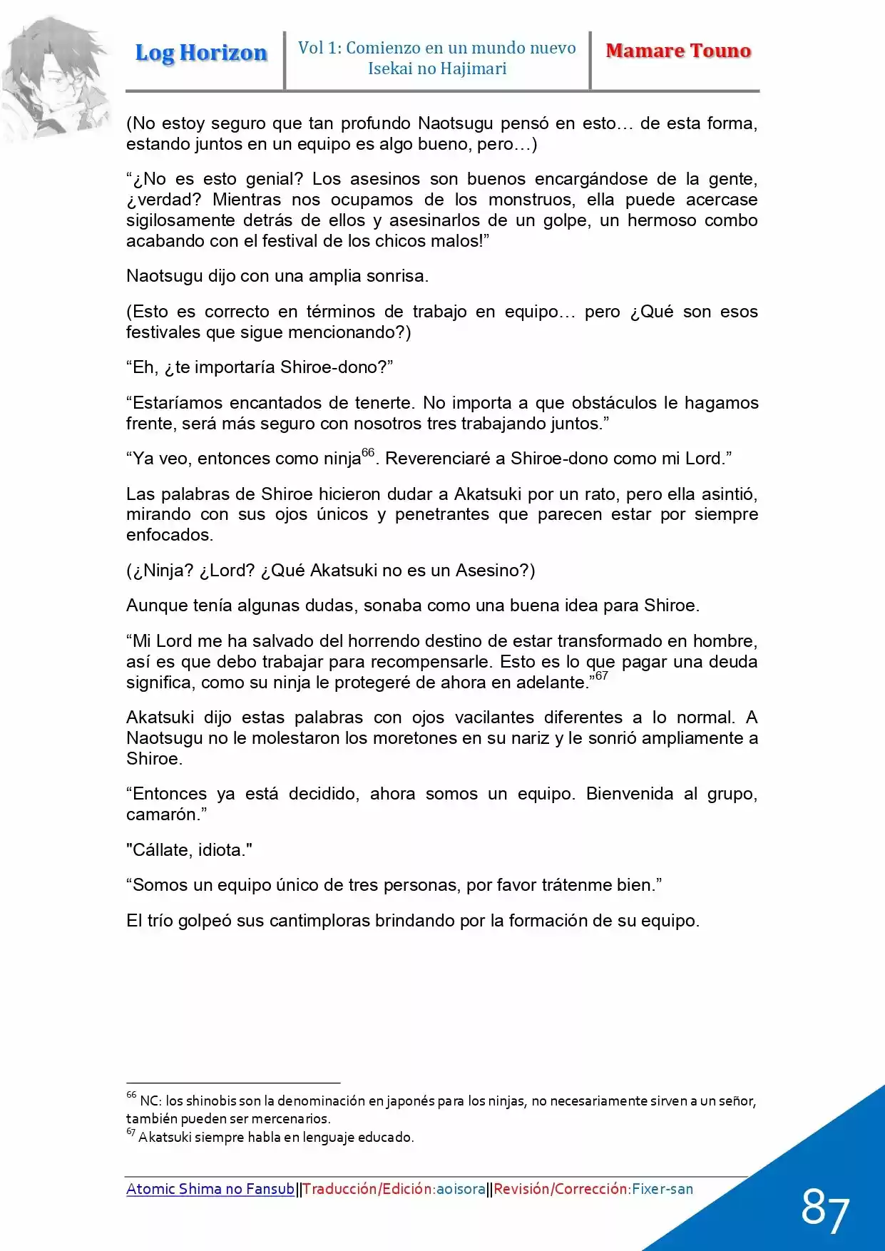Log Horizon (Novela) - Capítulo 2 - Página 27 - LectorTMOo