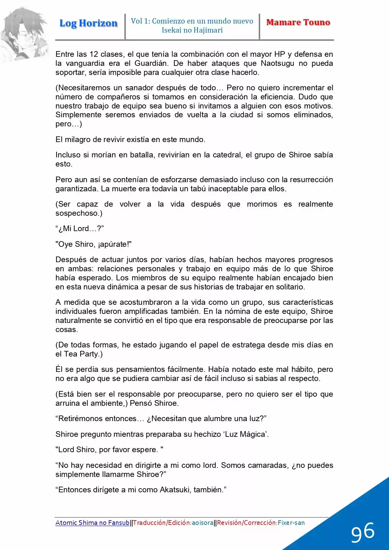 Log Horizon (Novela) - Capítulo 3 - Página 5 - LectorTMOo
