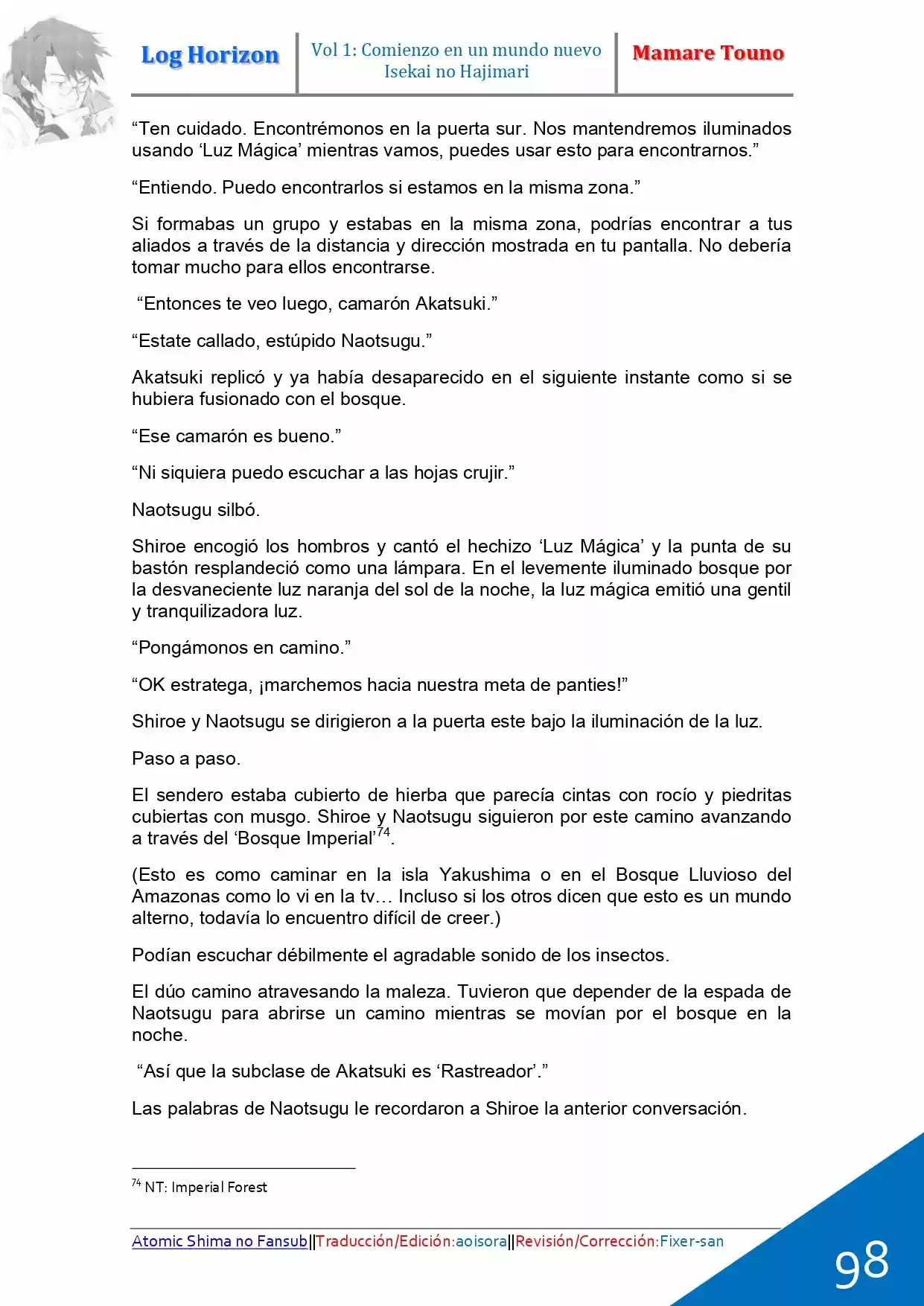 Log Horizon (Novela) - Capítulo 3 - Página 7 - LectorTMOo