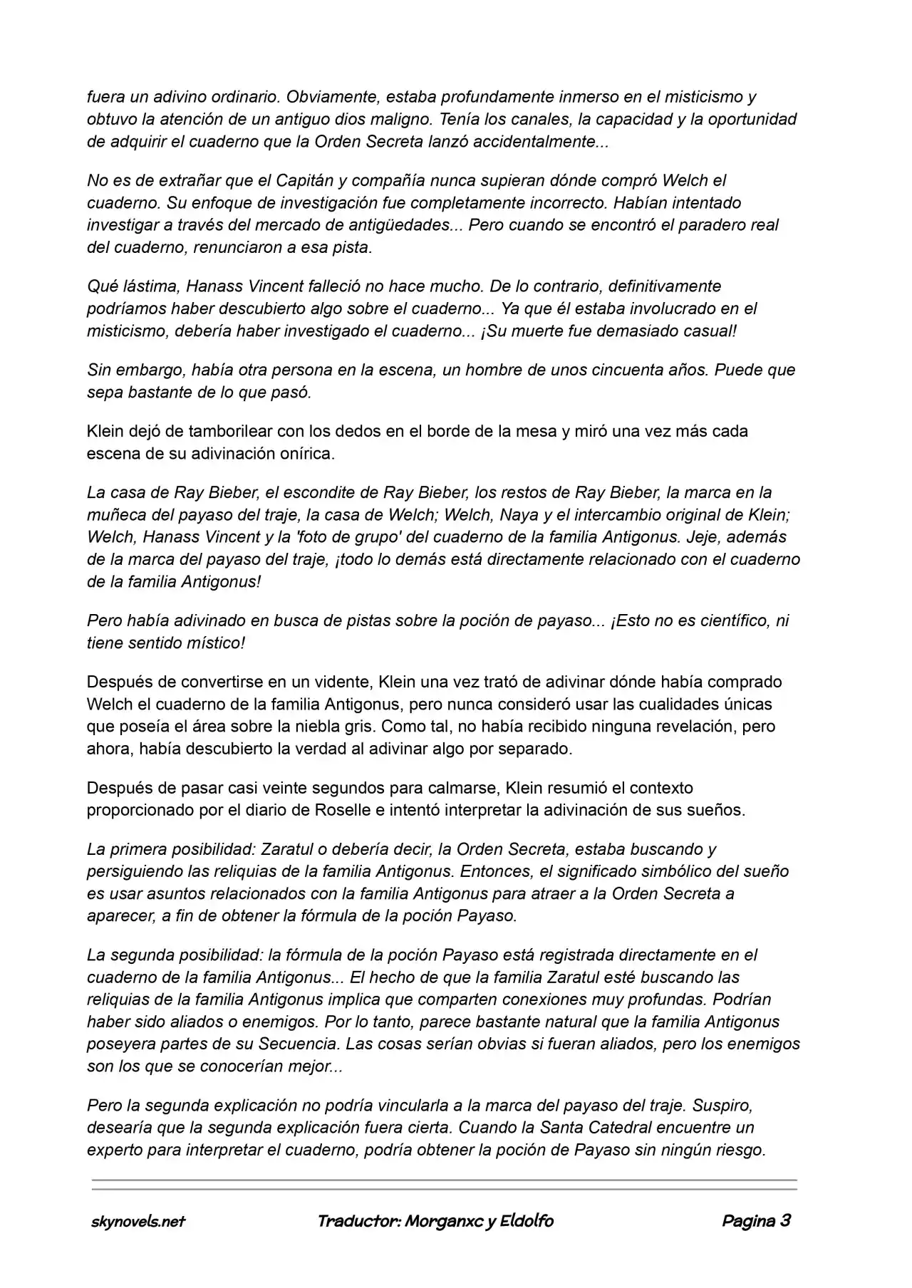 Lord Of The Mysteries (Novela) - Capítulo 100 - Página 3 - LectorTMOo