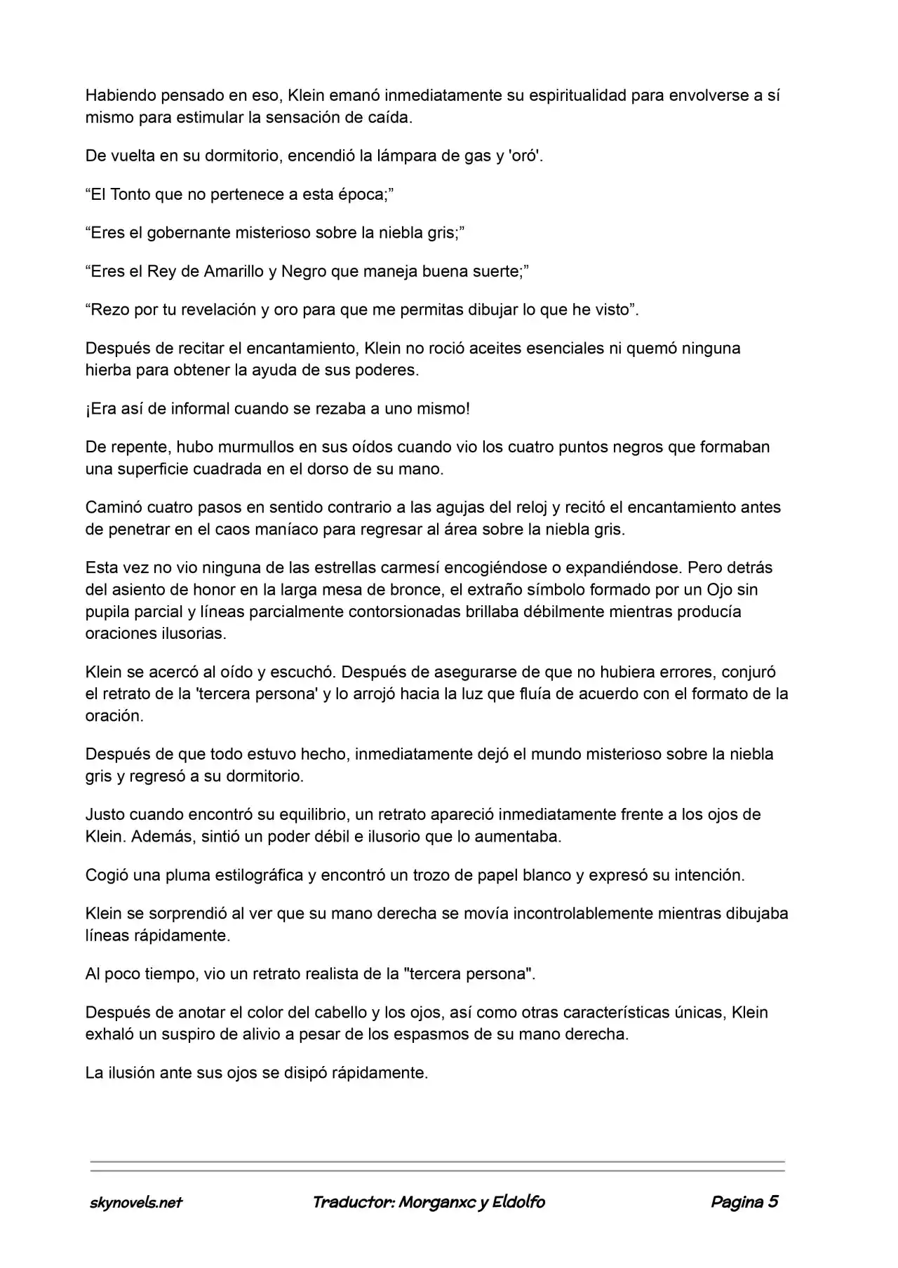 Lord Of The Mysteries (Novela) - Capítulo 100 - Página 5 - LectorTMOo