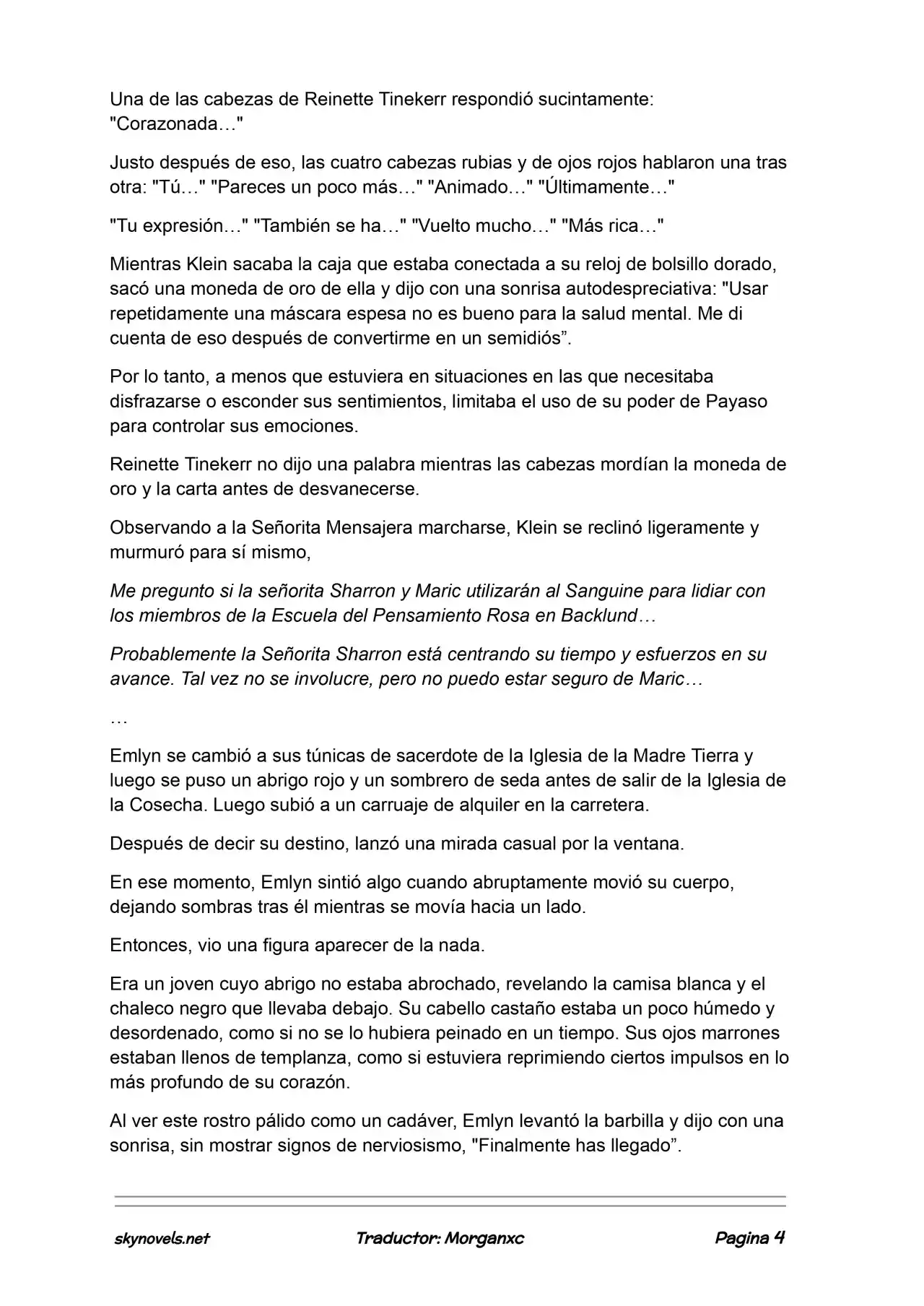 Lord Of The Mysteries (Novela) - Capítulo 1000 - Página 4 - LectorTMOo