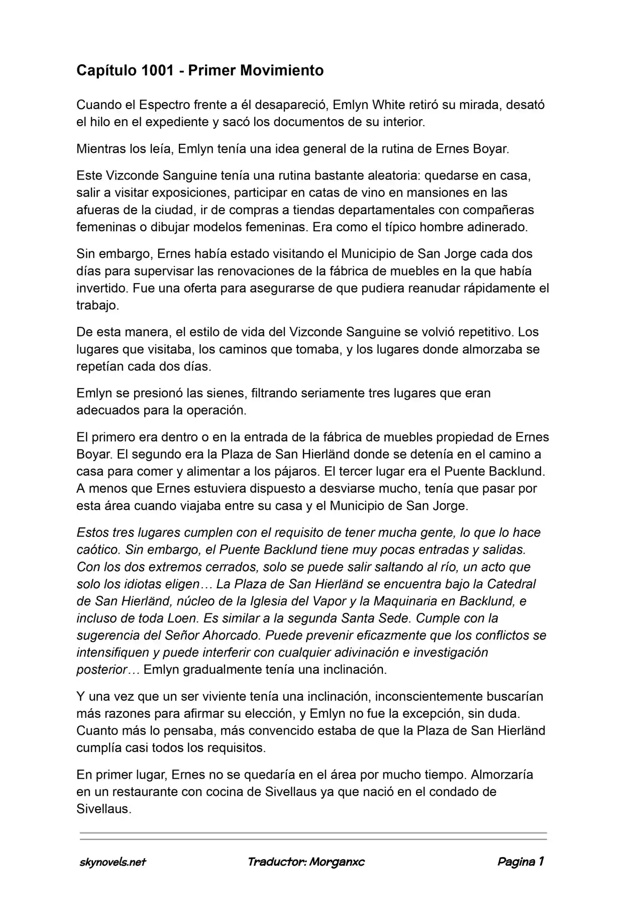 Lord Of The Mysteries (Novela) - Capítulo 1001 - Página 1 - LectorTMOo