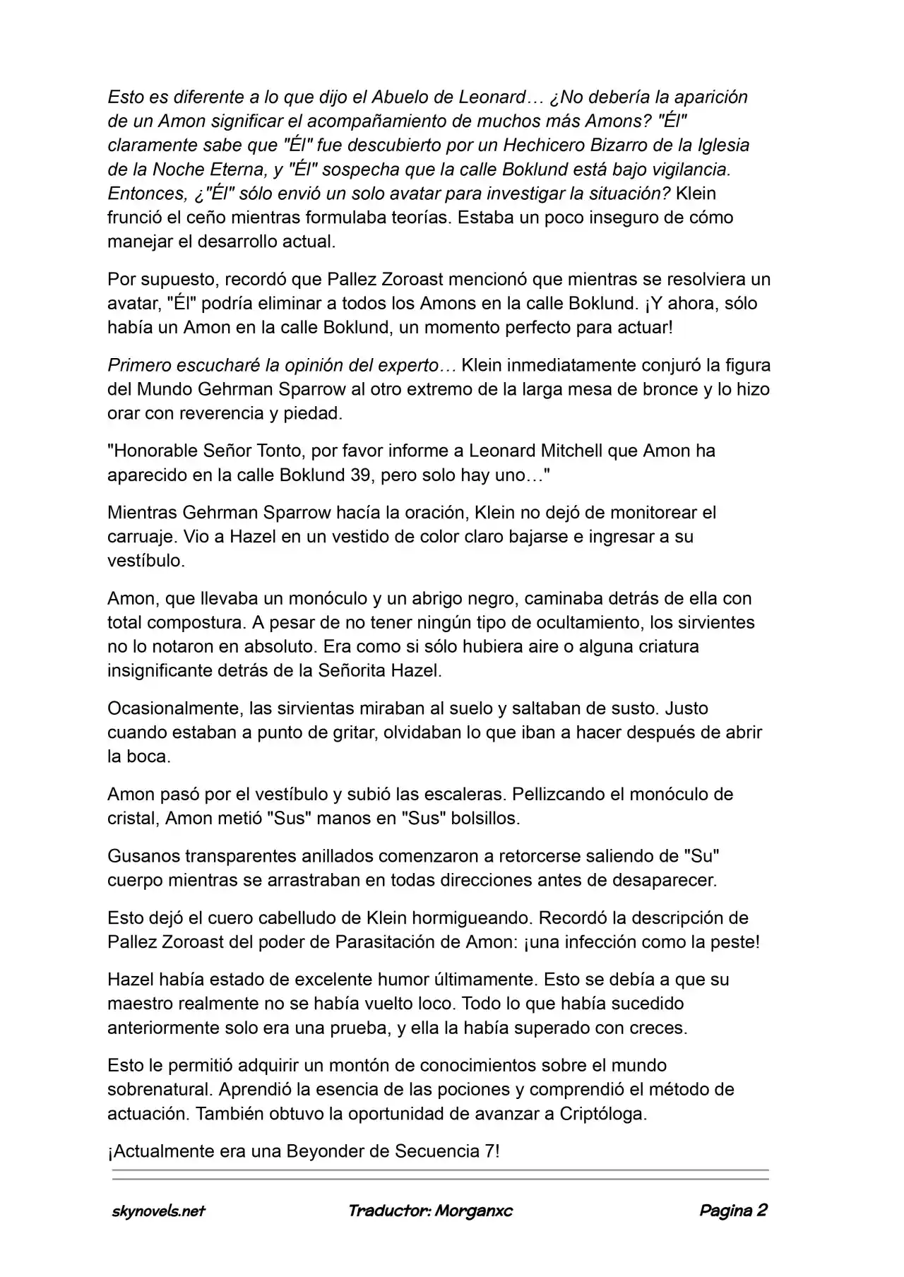 Lord Of The Mysteries (Novela) - Capítulo 1004 - Página 2 - LectorTMOo