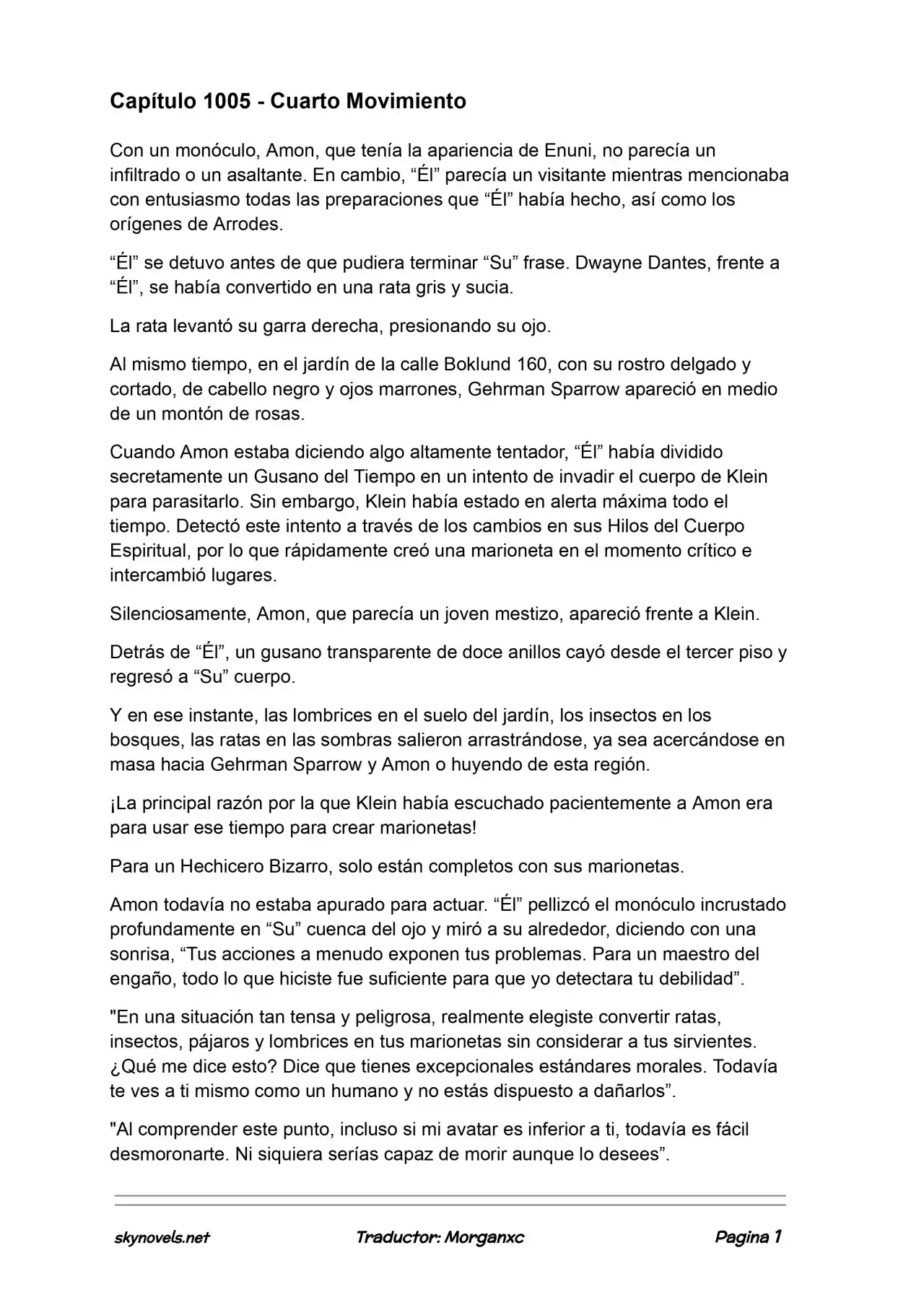 Lord Of The Mysteries (Novela) - Capítulo 1005 - Página 1 - LectorTMOo