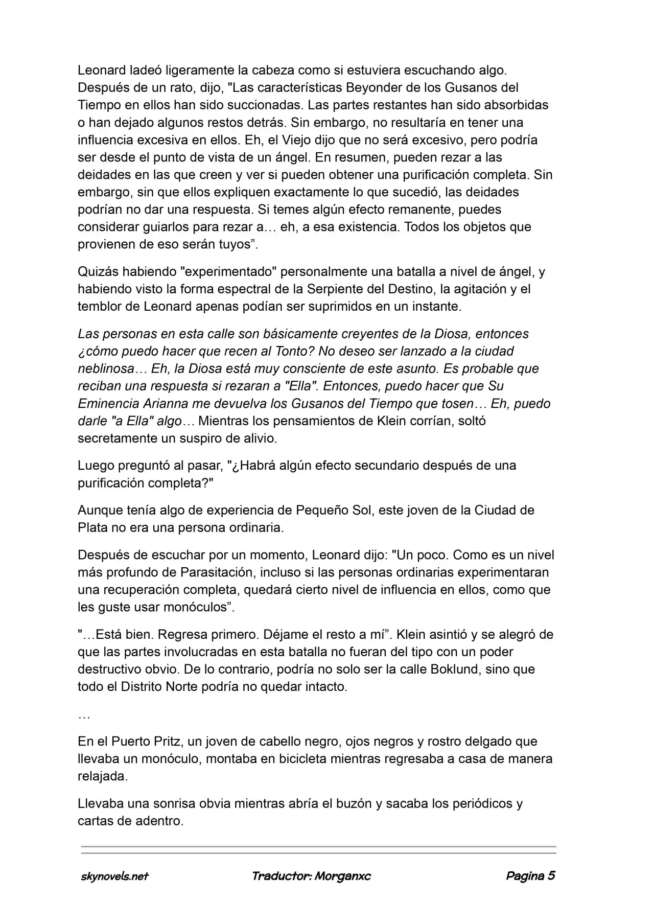 Lord Of The Mysteries (Novela) - Capítulo 1006 - Página 5 - LectorTMOo